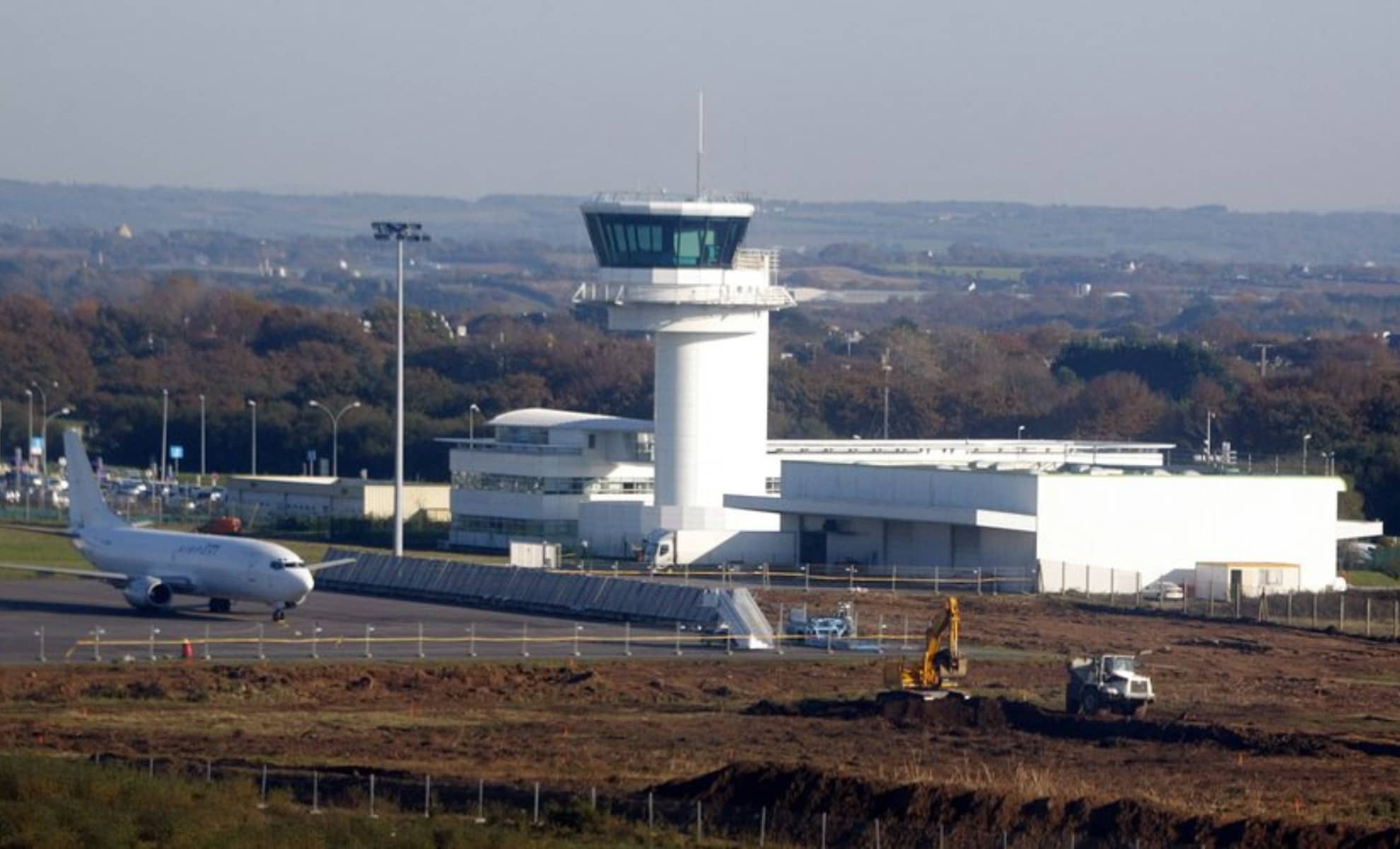 La tour de contrôle de l'aéroport de Brest