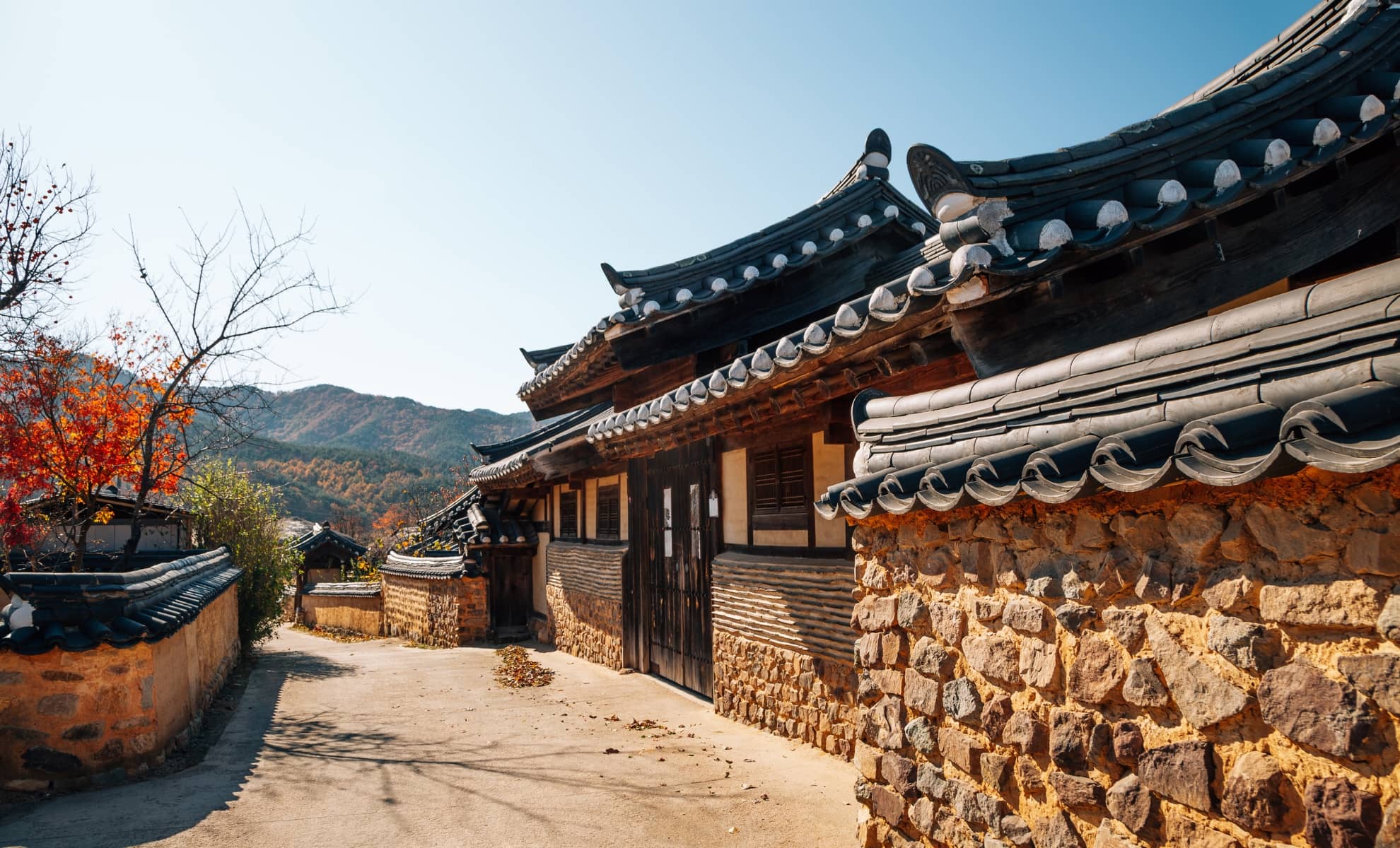 Le village folklorique de Hahoe à Andong, Corée du Sud