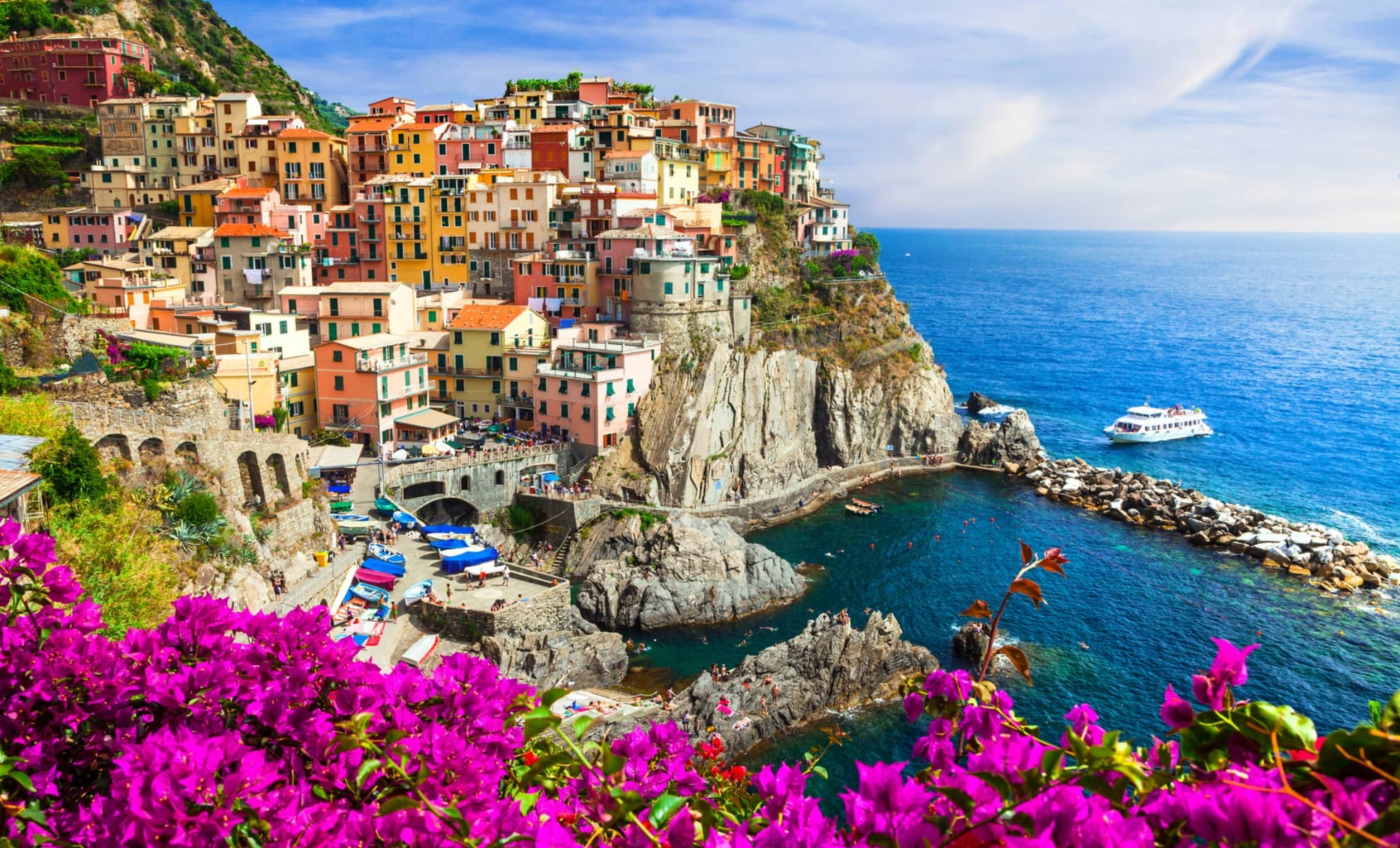 Les Cinque Terre, la côte de la Riviera du Levant, Italie