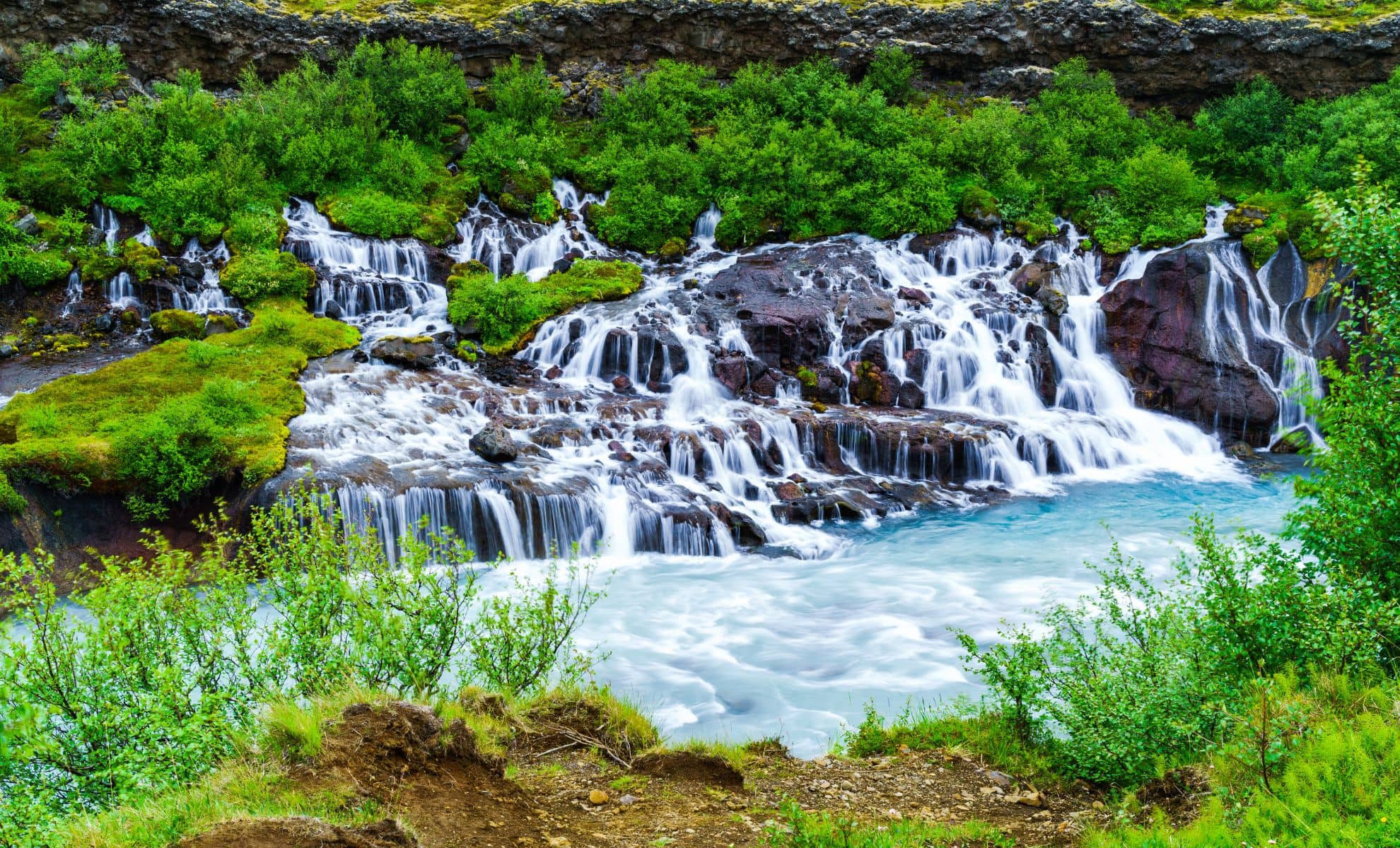 Cascades de Hraunfossar, Islande