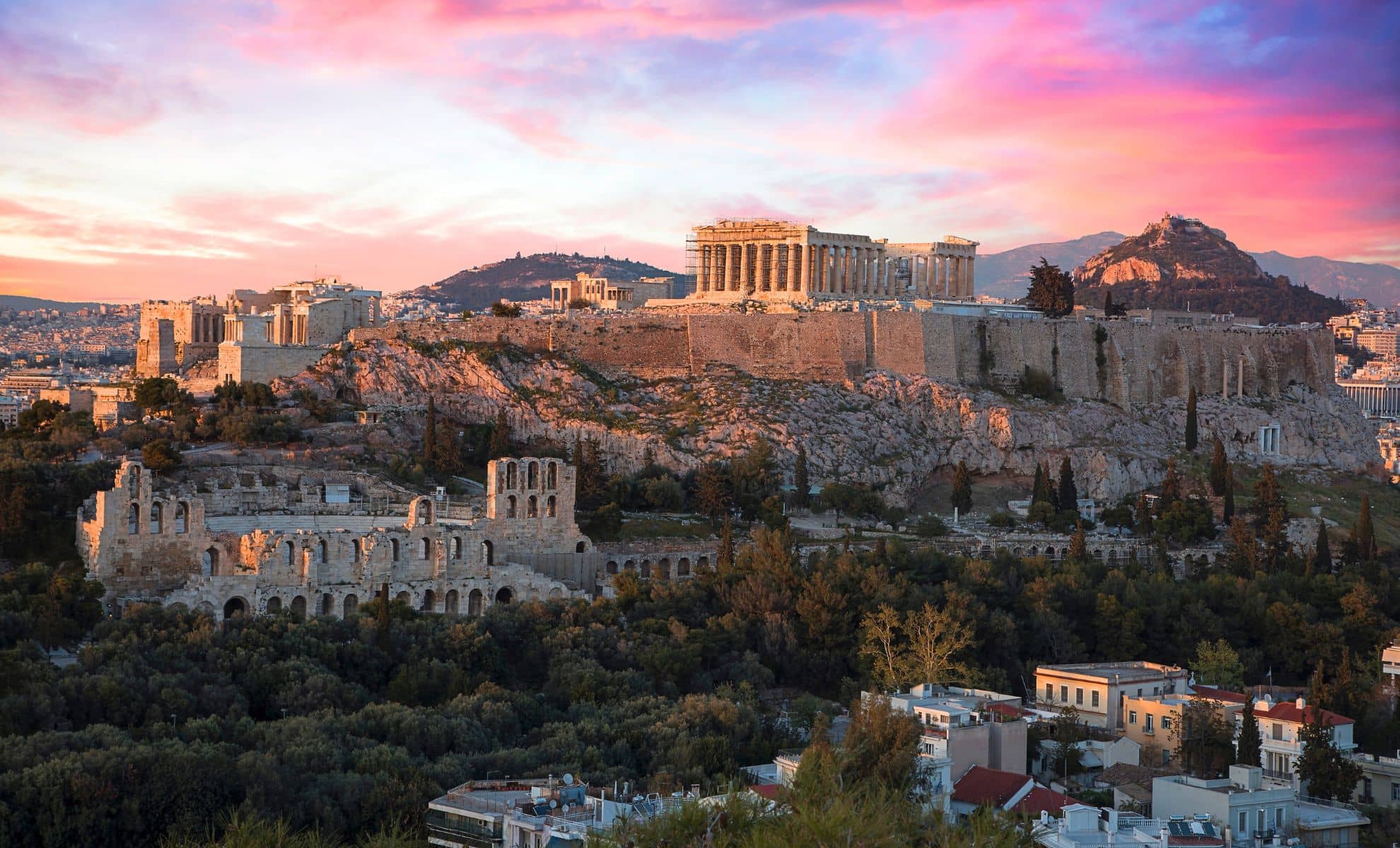 La colline de l'Acropole , Athènes , Grèce