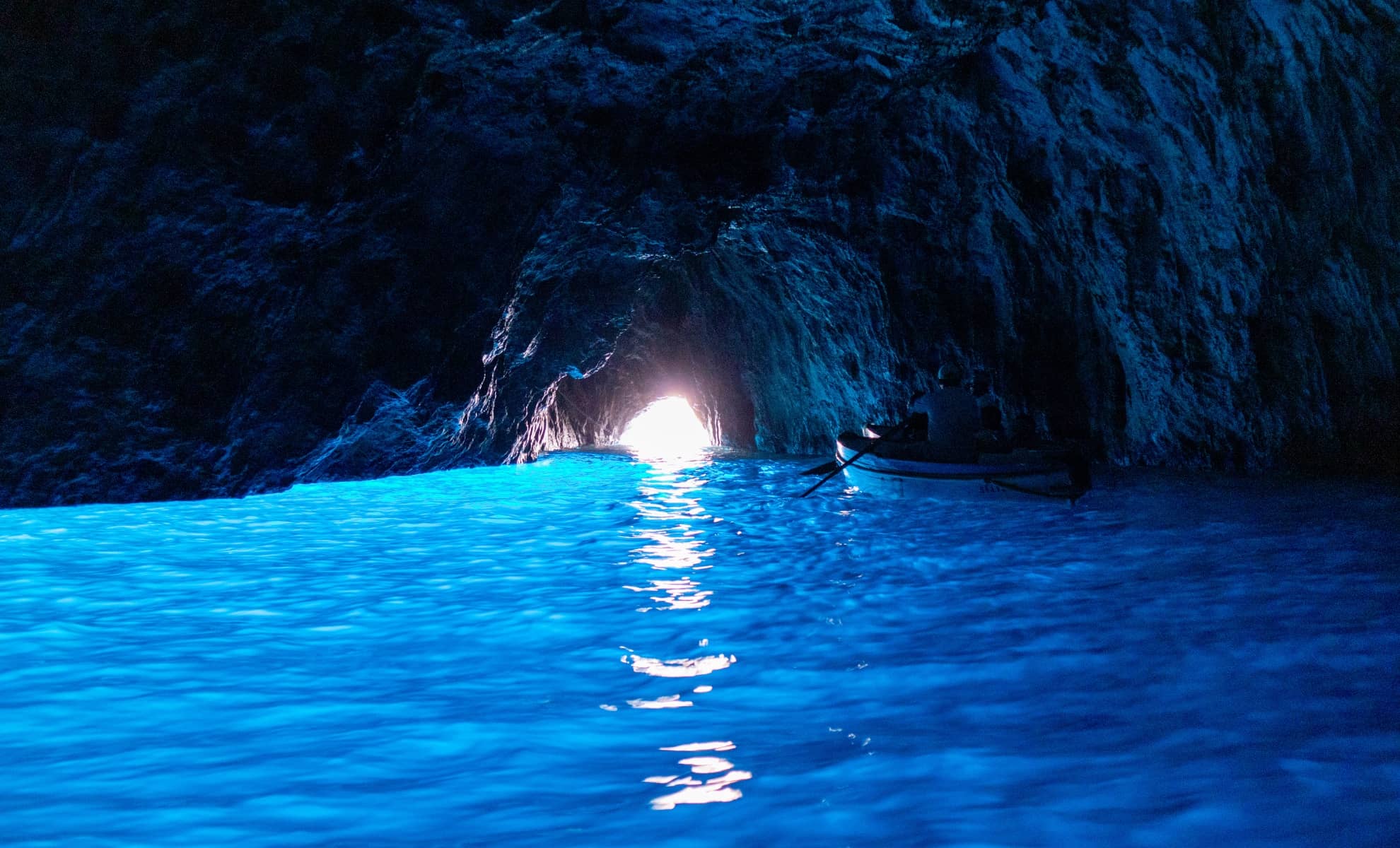 La grotte bleu, Capri, Italie