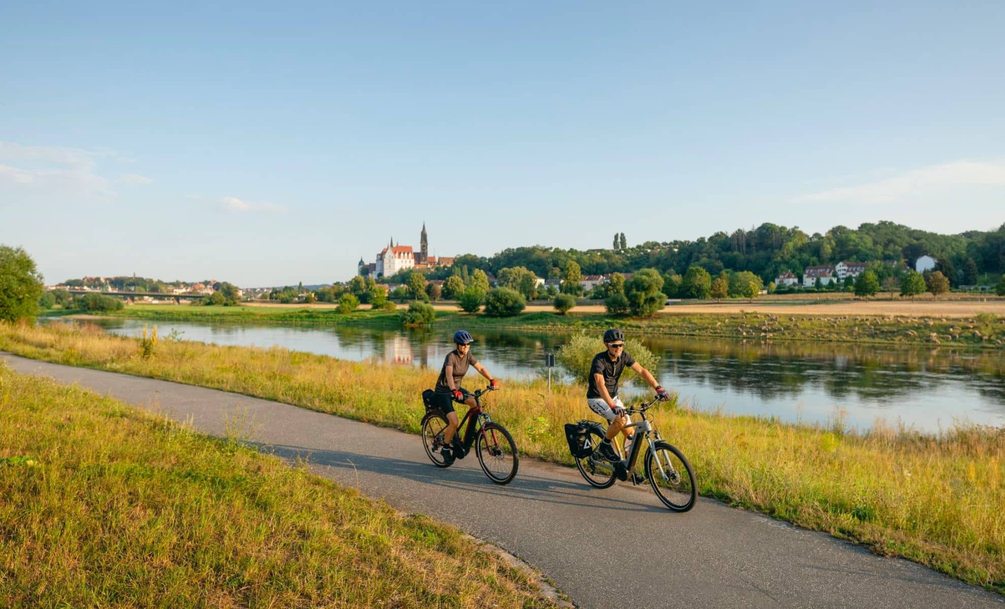 La piste cyclable de l'Elbe