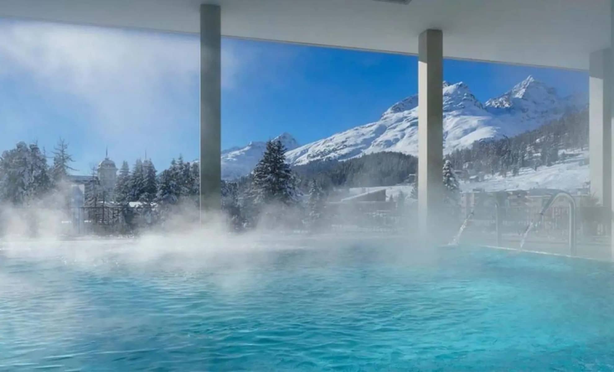 Le complexe Ovaverva Hallenbad, Hôtel San Gian, Saint-Moritz, Suisse