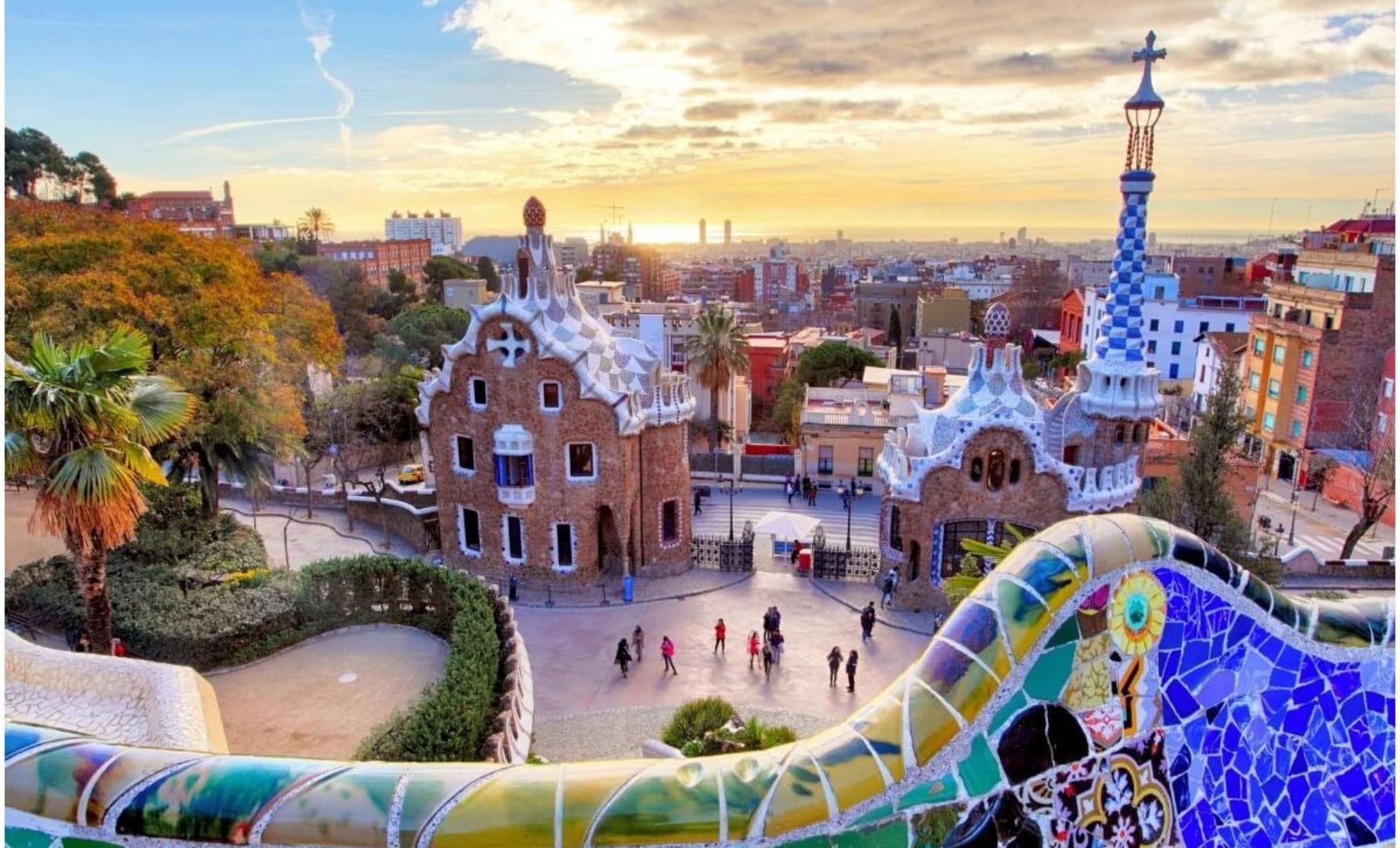 Le parc Güell à Barcelone en Espagne