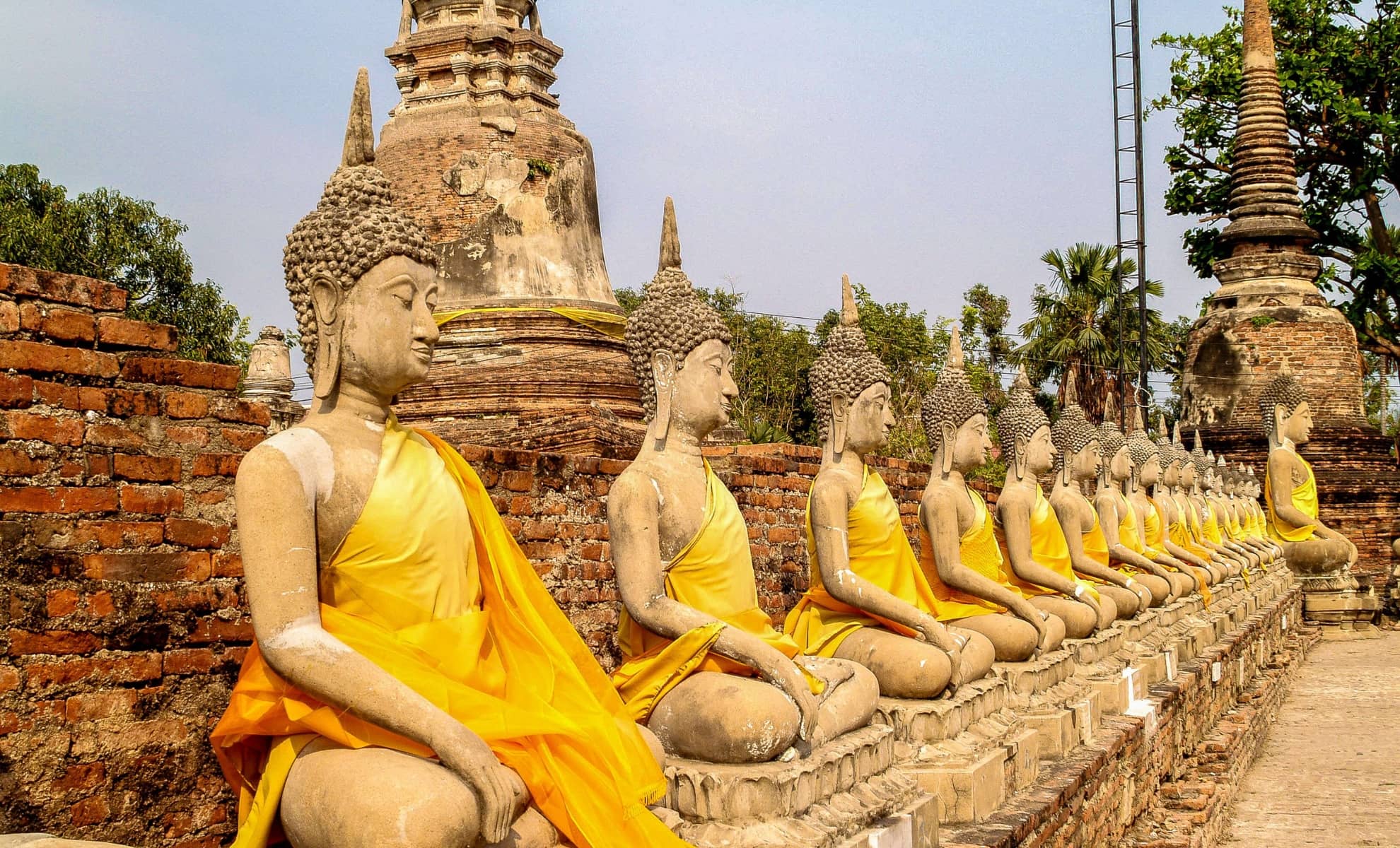 Le parc historique Ayutthaya , Thaïlande