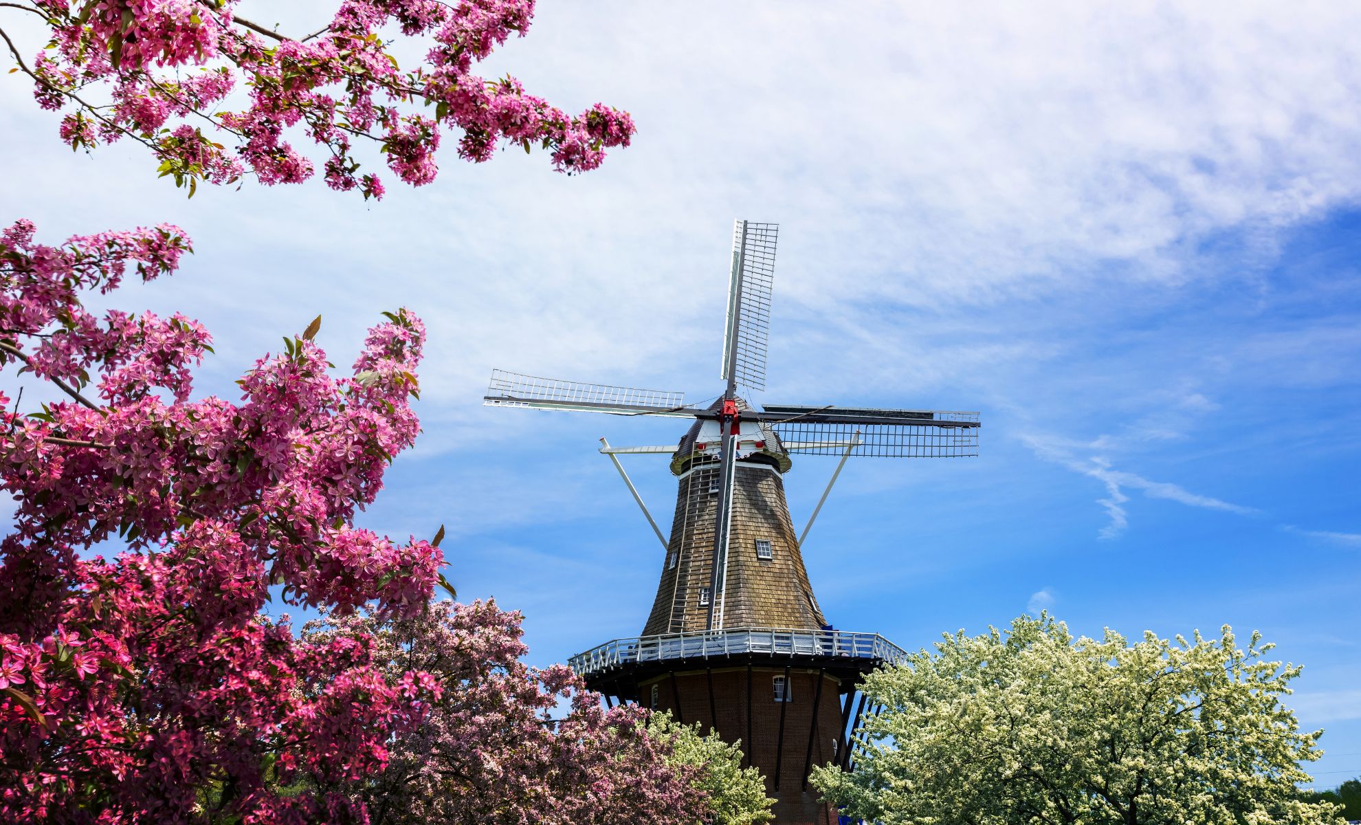 Les jardins de Windmill Island , Michigan