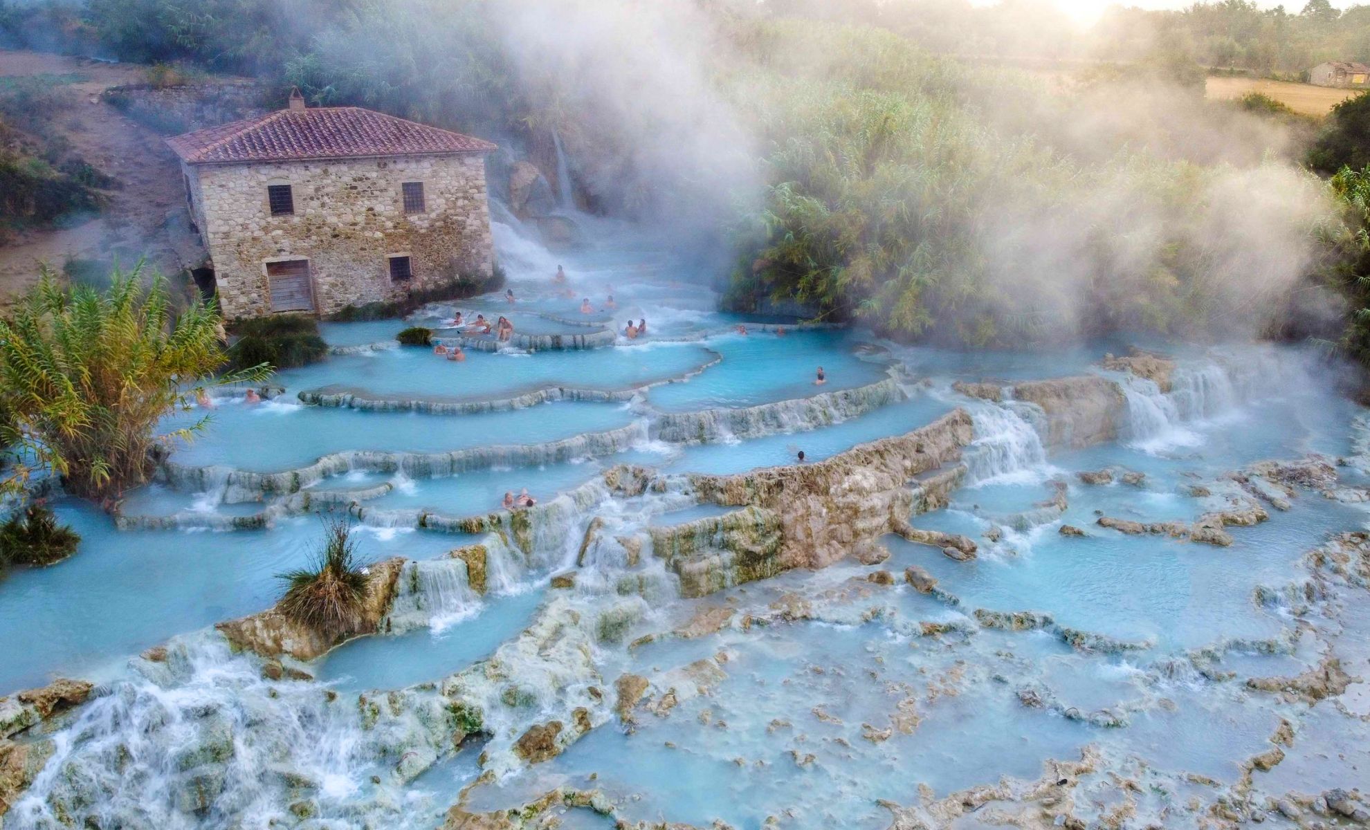 Les sources de Saturnia, Toscane, Italie