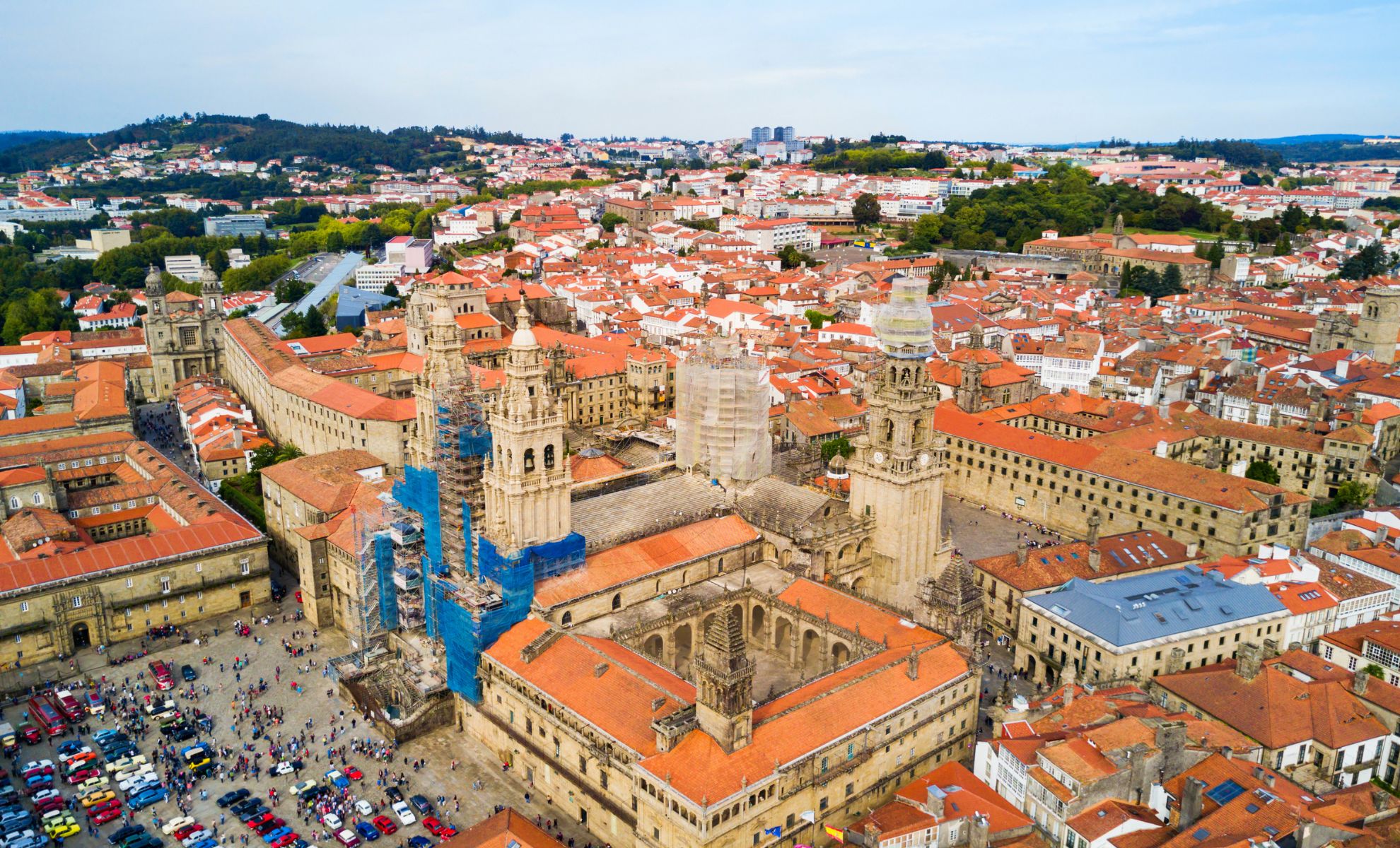 Vue sur Santiago-de-Compostela ,Galice