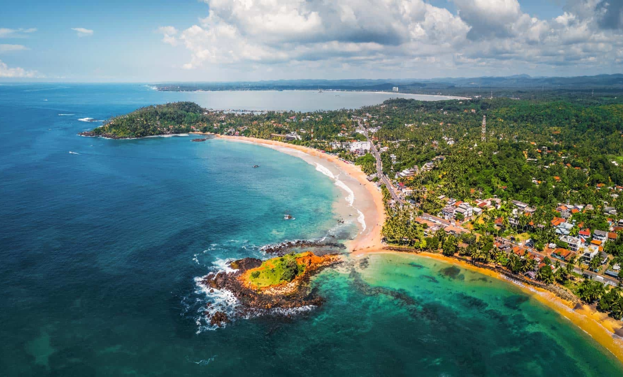 La plage de Mirissa au Sri Lanka