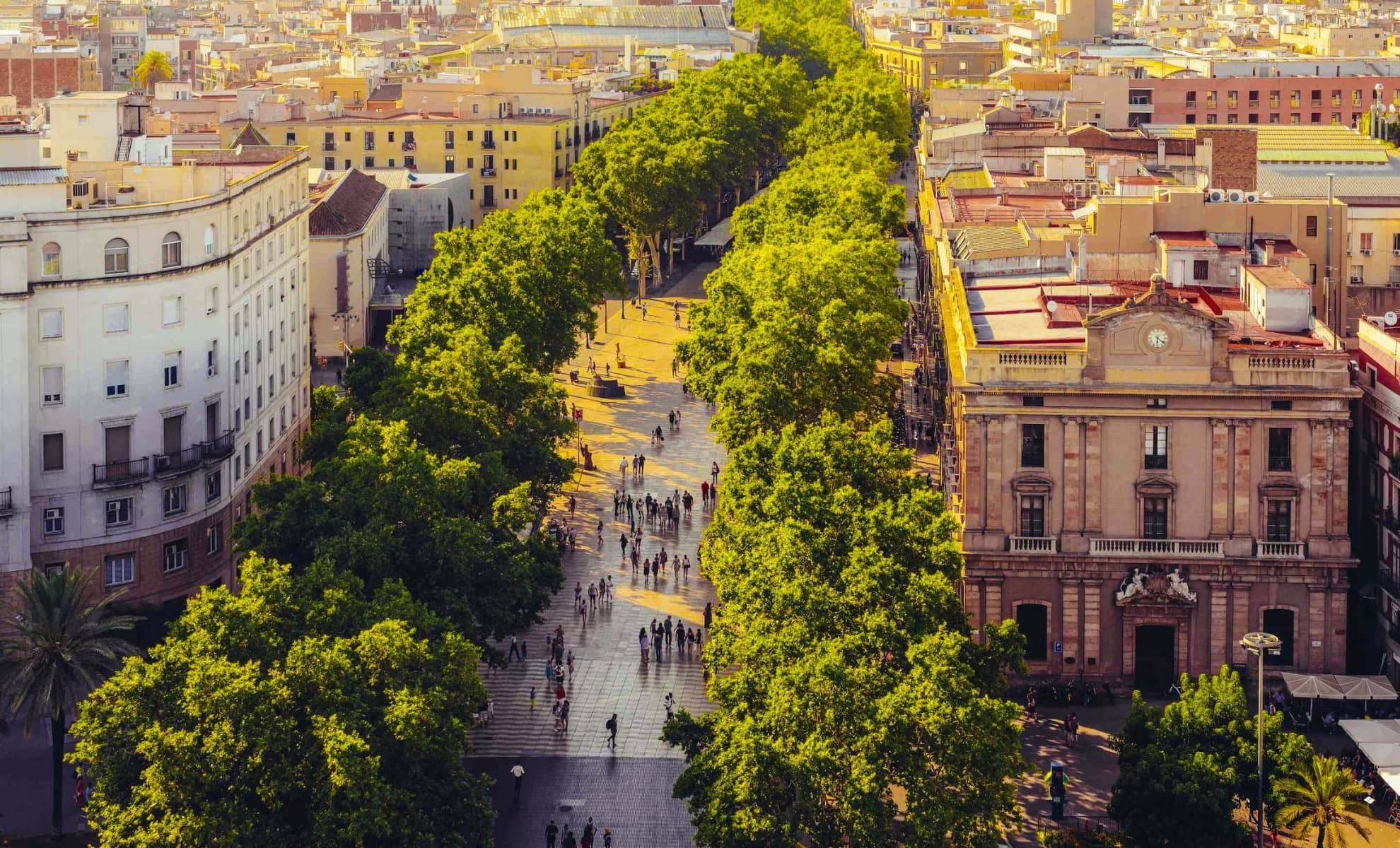 L'avenue Las Ramblas à Barcelone