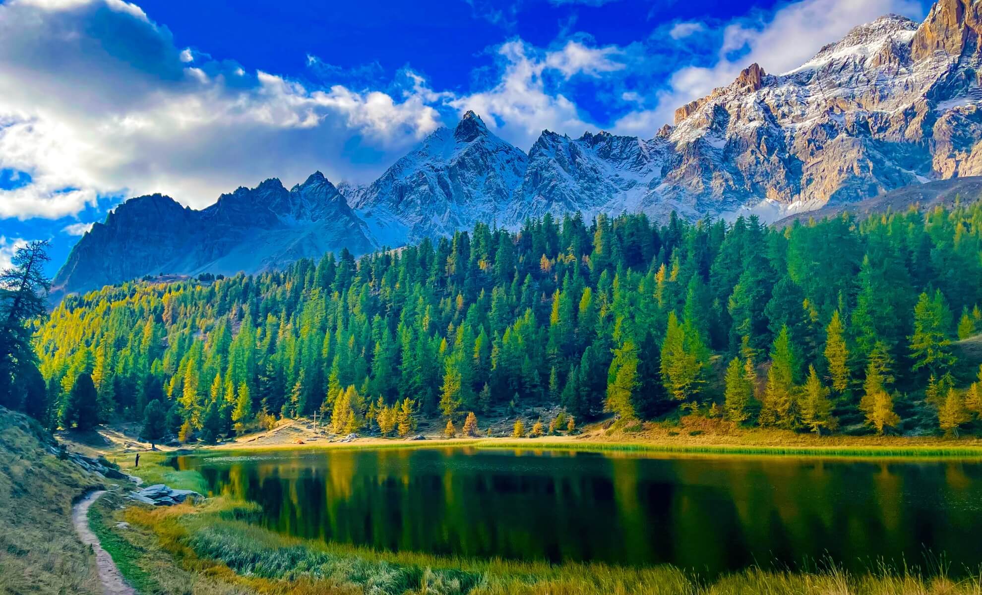 Le lac Miroir, Parc naturel régional du Queyras en France