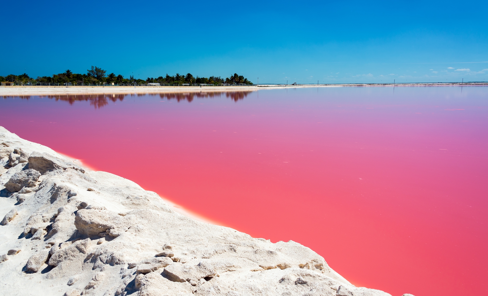 Le lagon rose, Yucatán au Mexique