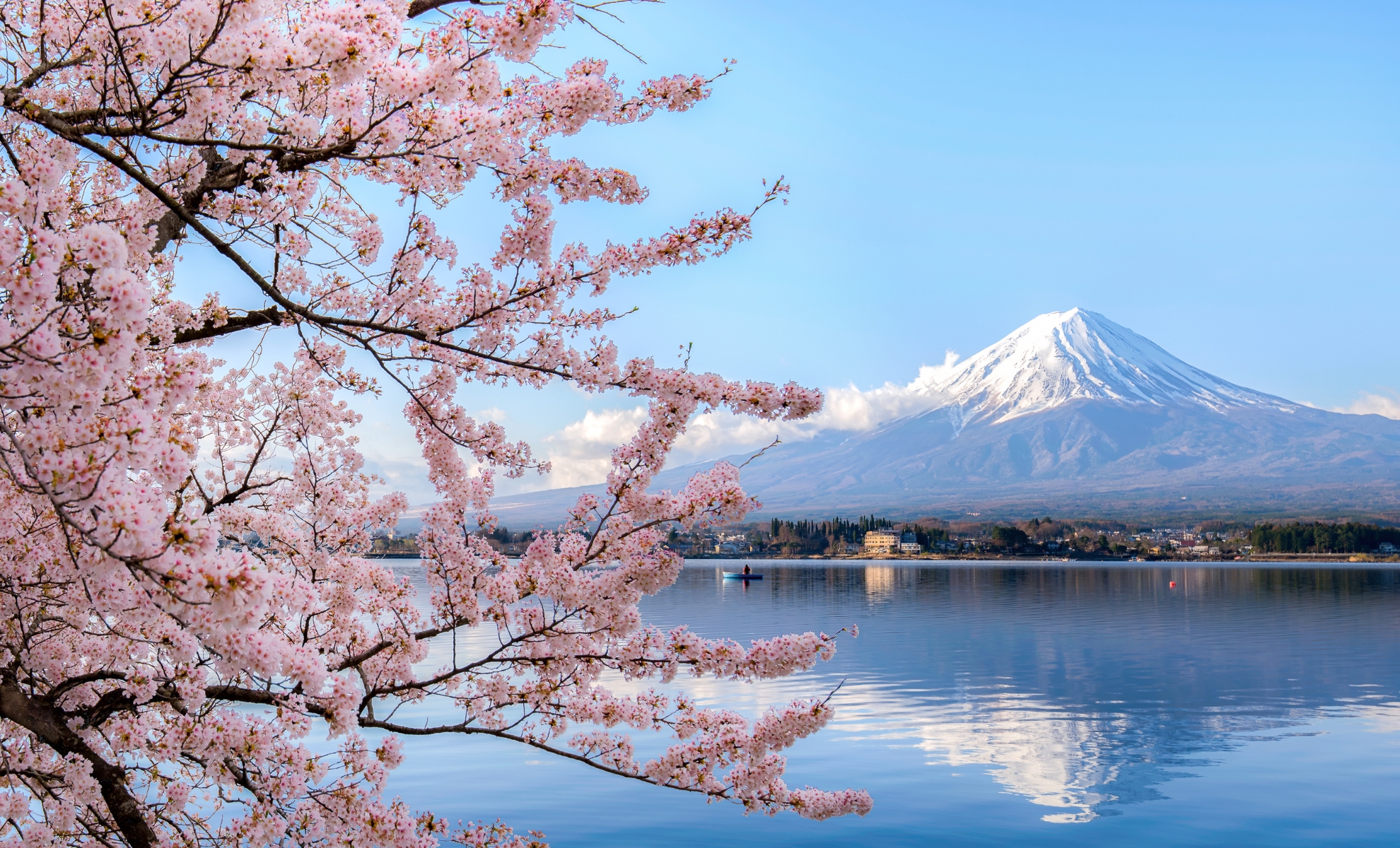 Le mont Fuji et le lac Kawaguchiko, Japon