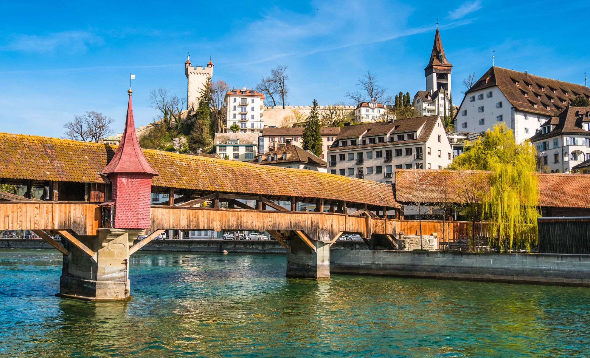 Le pont Spreuerbrücke , Lucerne , Suisse