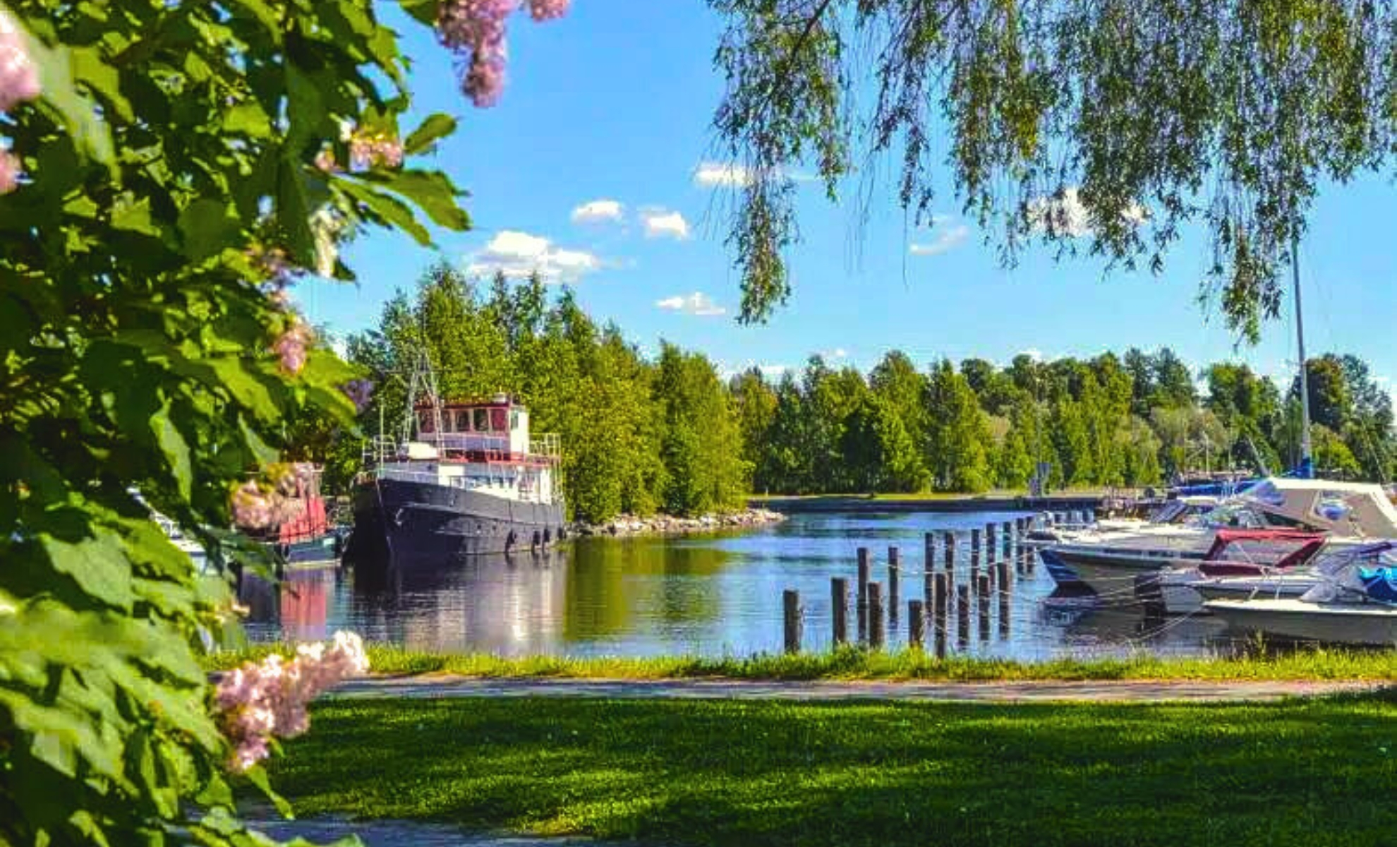 Le port de Kuopio en Finlande