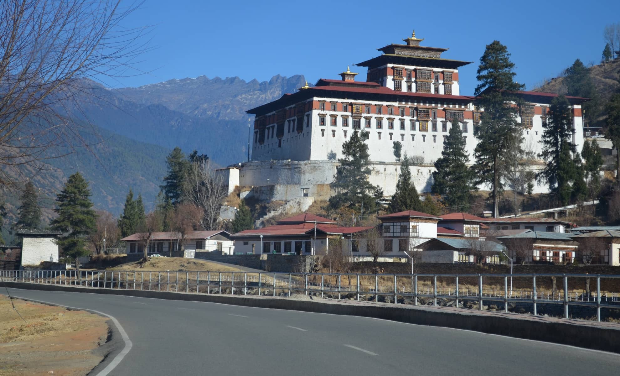 Le temple de Paro Dzong au Bhoutan