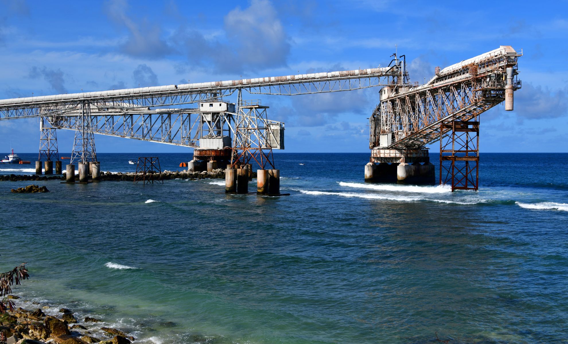 Cantilever de phosphate de Nauru, Aiwo, port de Nauru