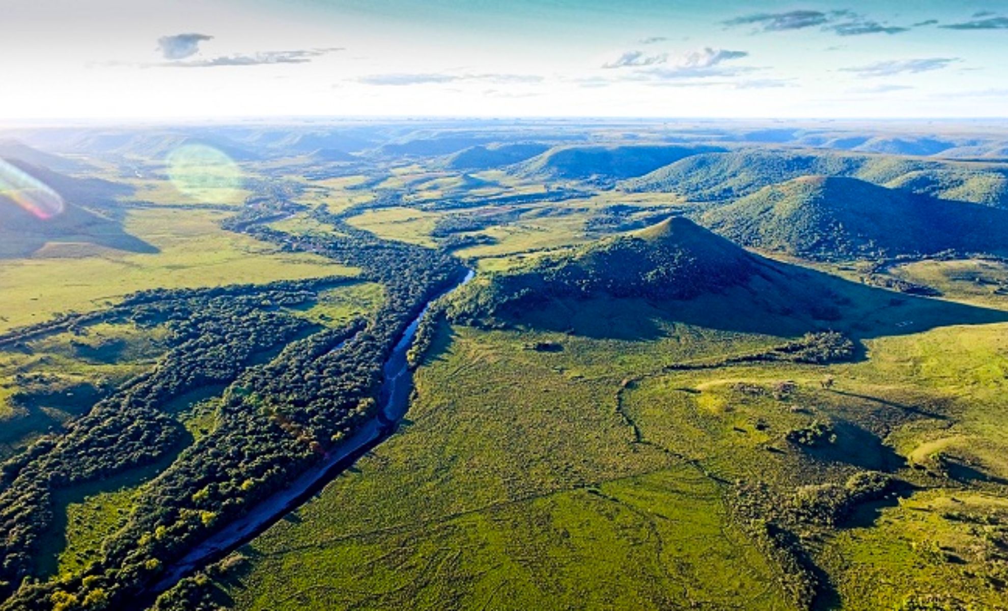 Image panoramique de la vallée du Lunarejo , Uruguay