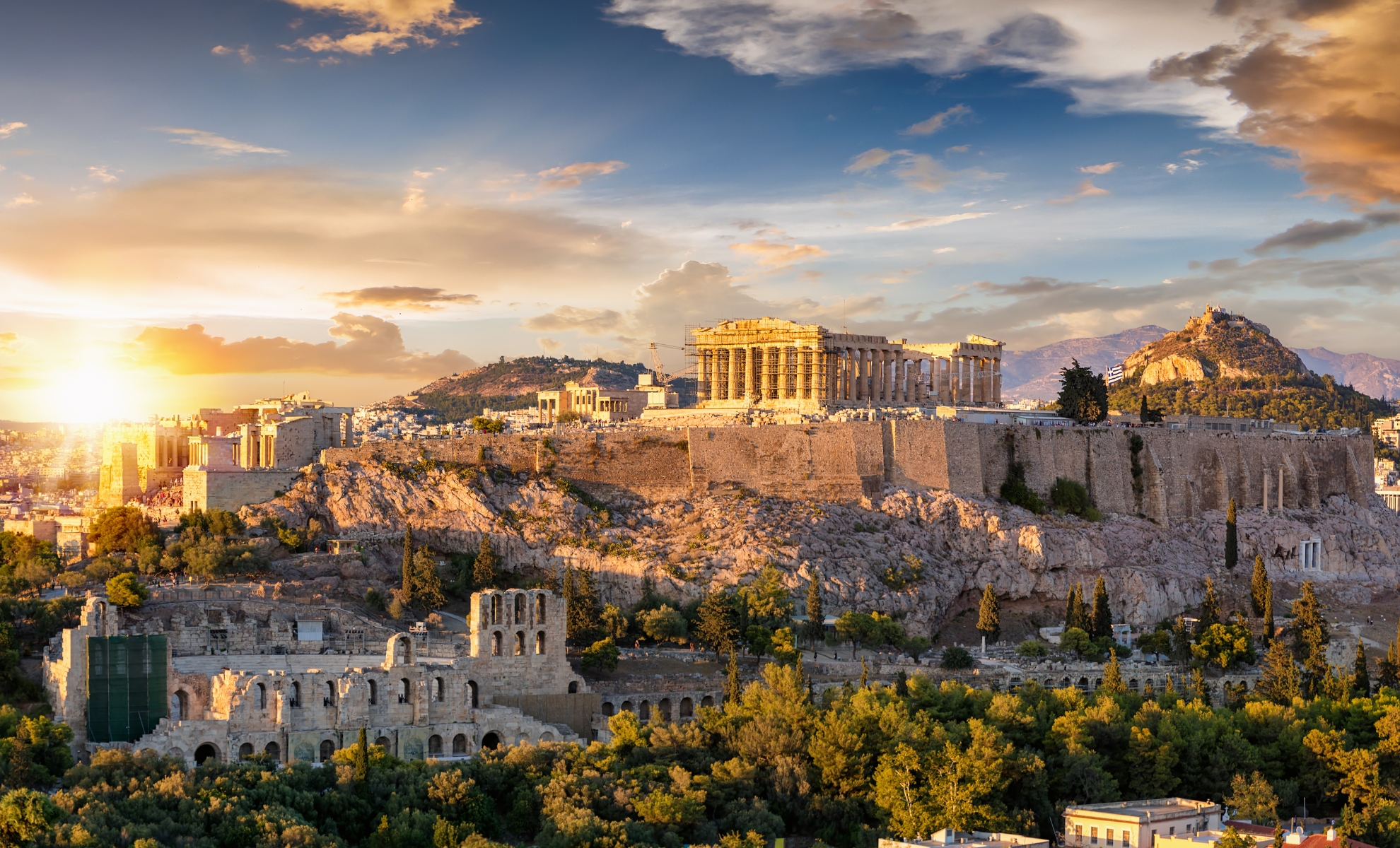 La colline de l'Acropole, Athènes en Grèce