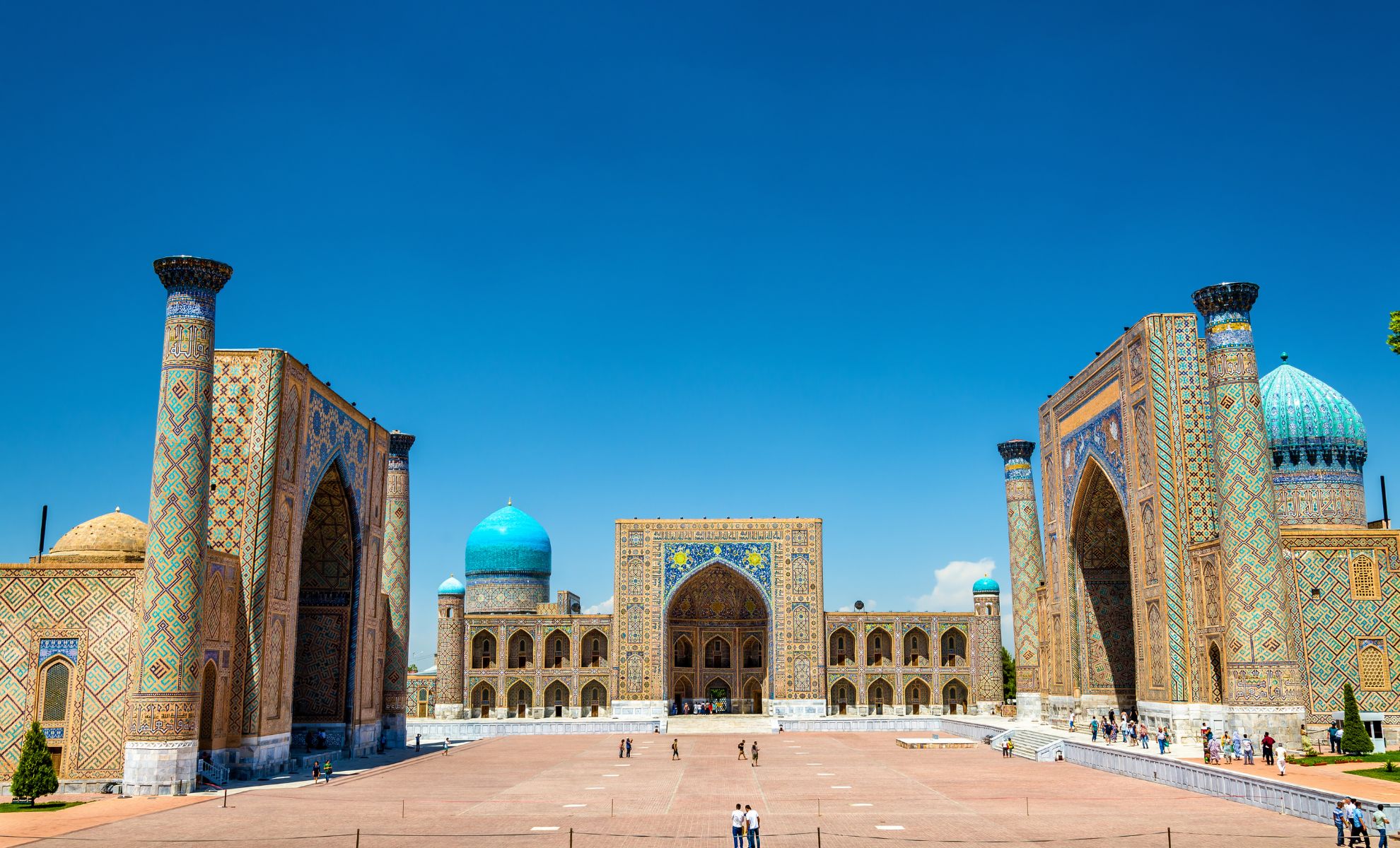 La place du Régistan, Samarcande, Ouzbékistan