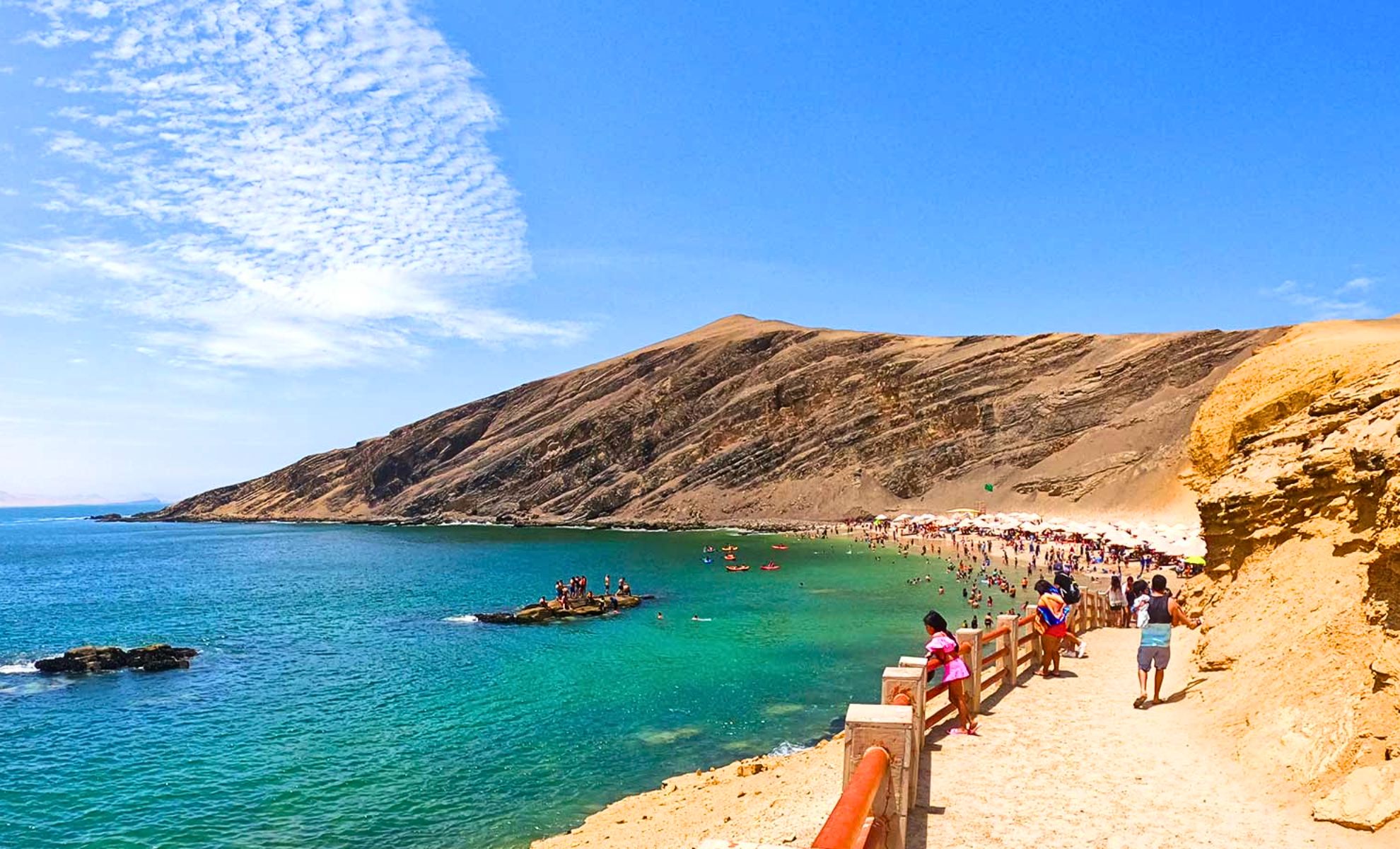 La plage La Mina , Pérou