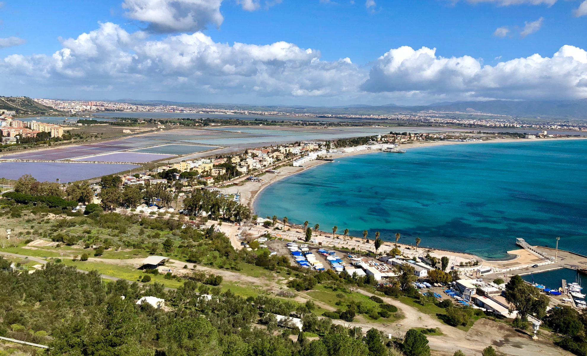 La plage Poetto , Sardaigne , Italie