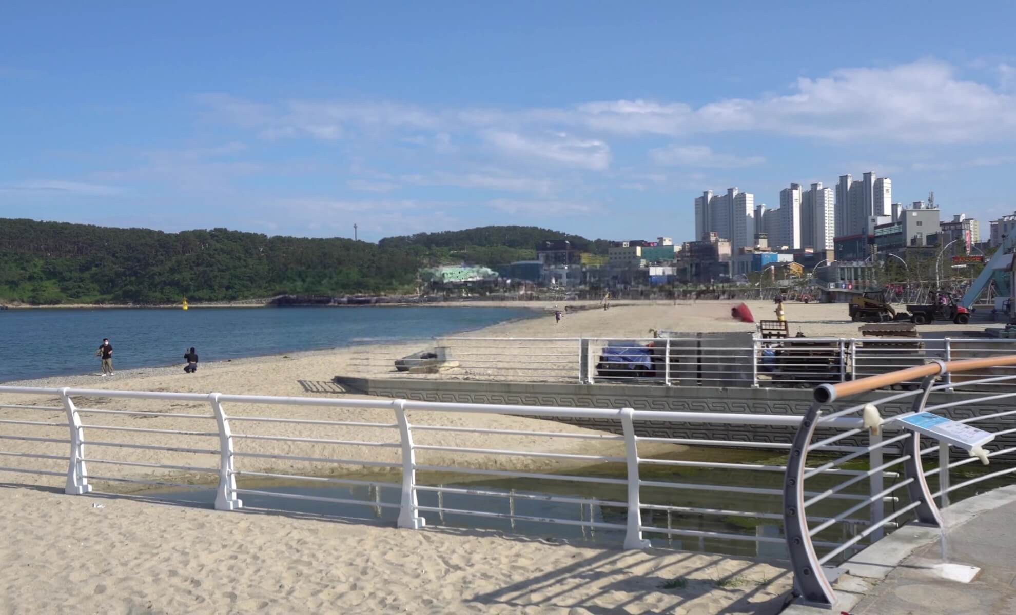 La plage d'Ilsan, Ulsan en Corée du Sud