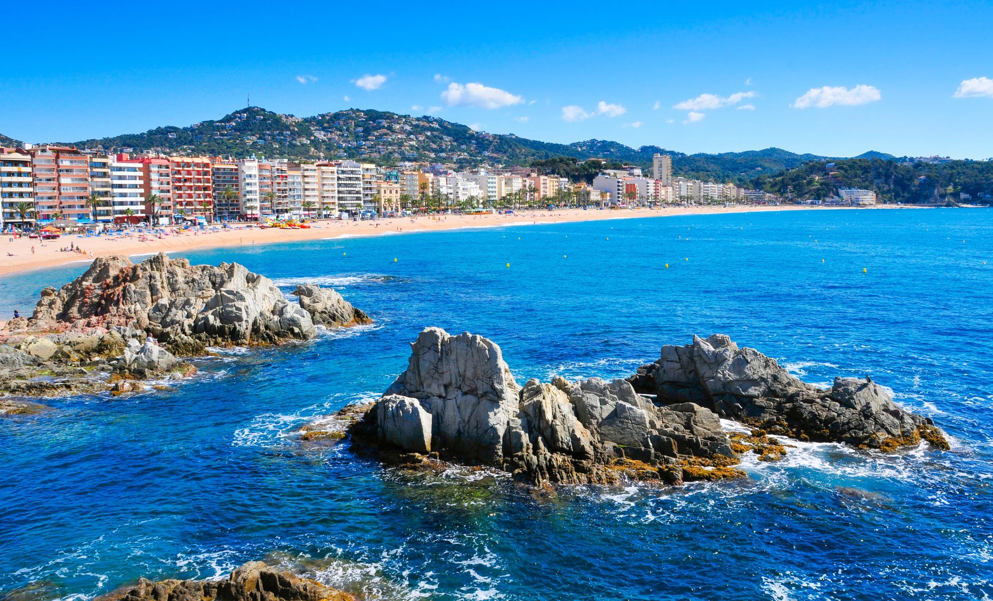 La plage de Lloret de Mar, Espagne