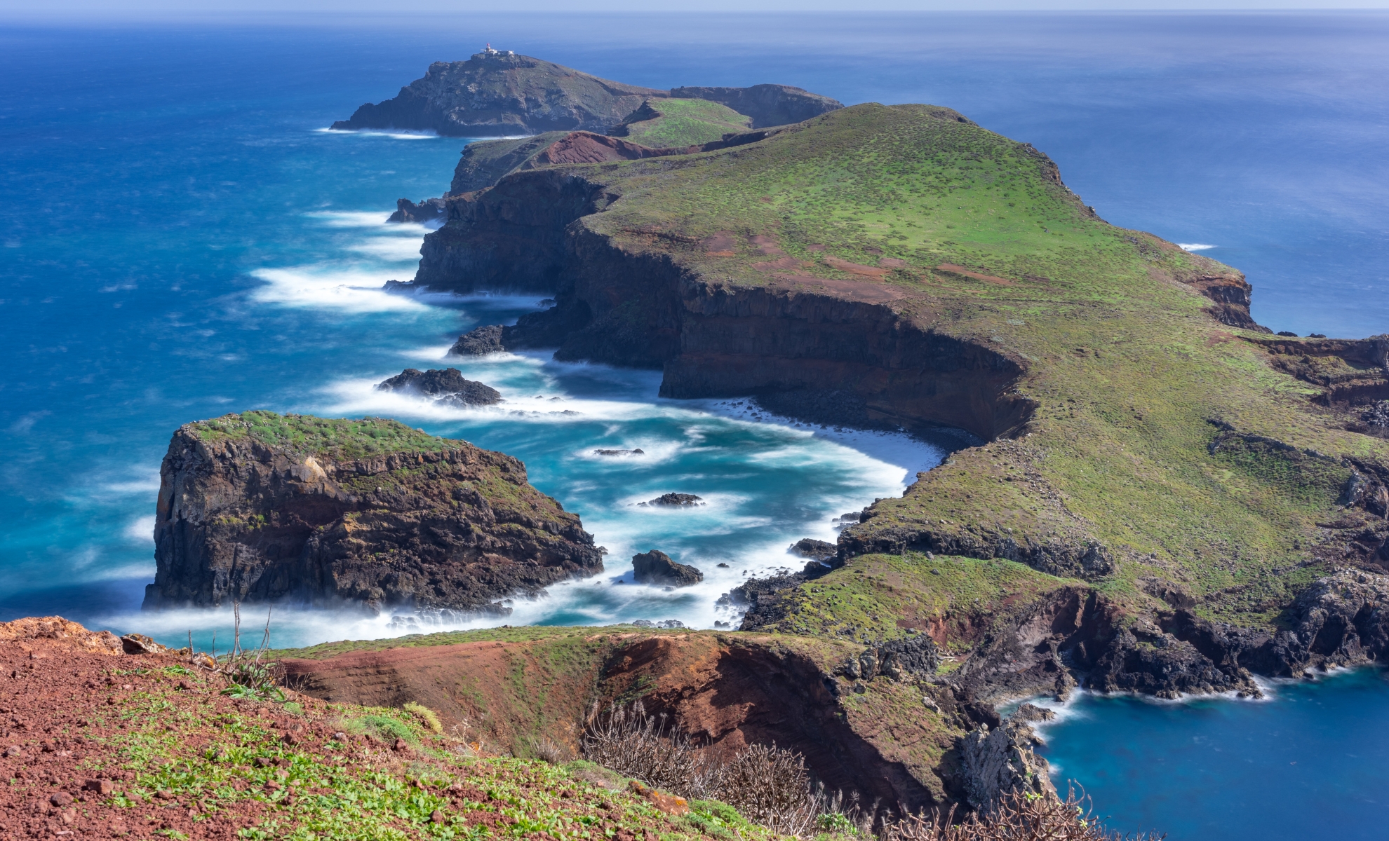 La pointe de Sao Lourenço, la baie d'Abra, Portugal