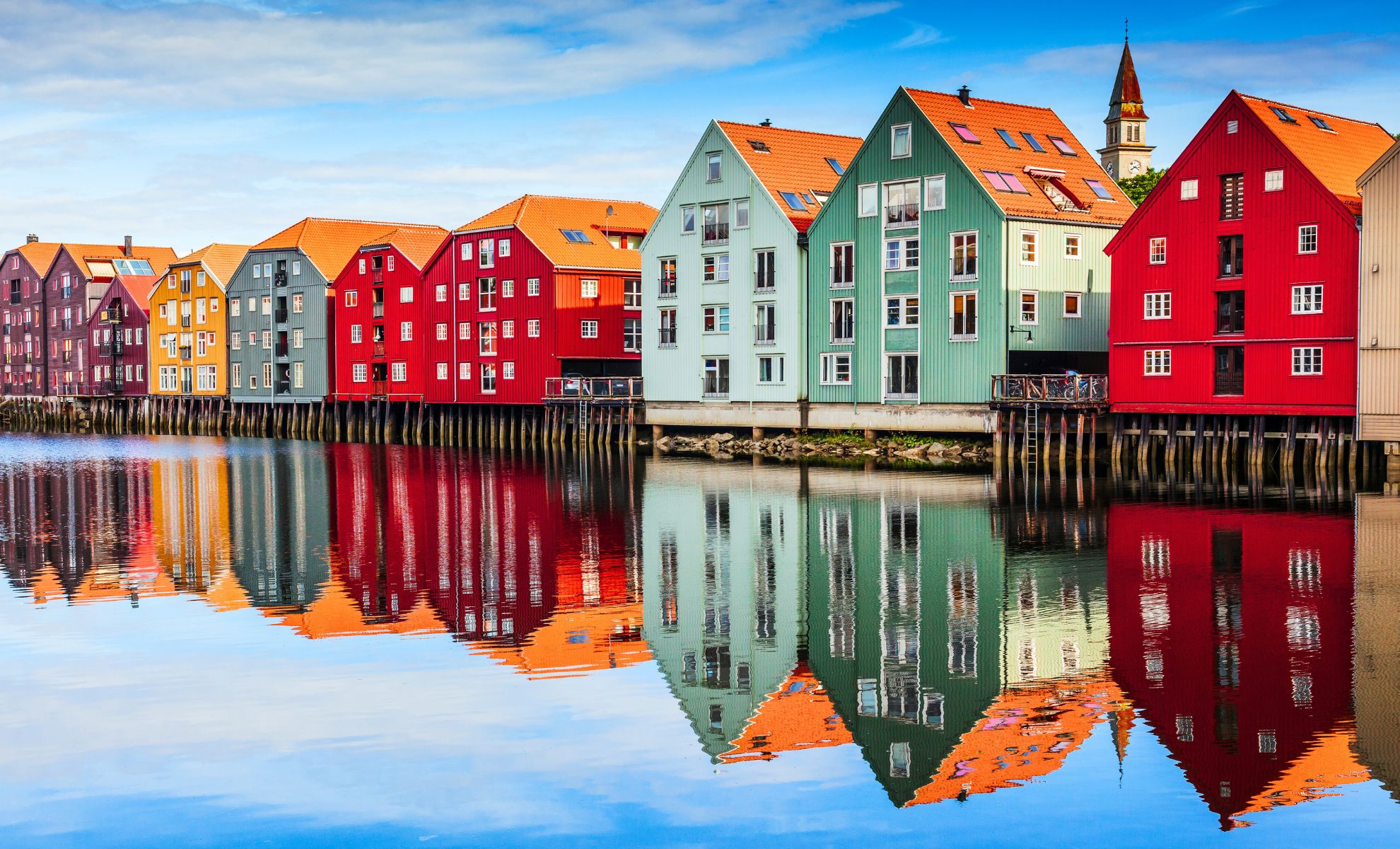 La ville de Trondheim, Norvège
