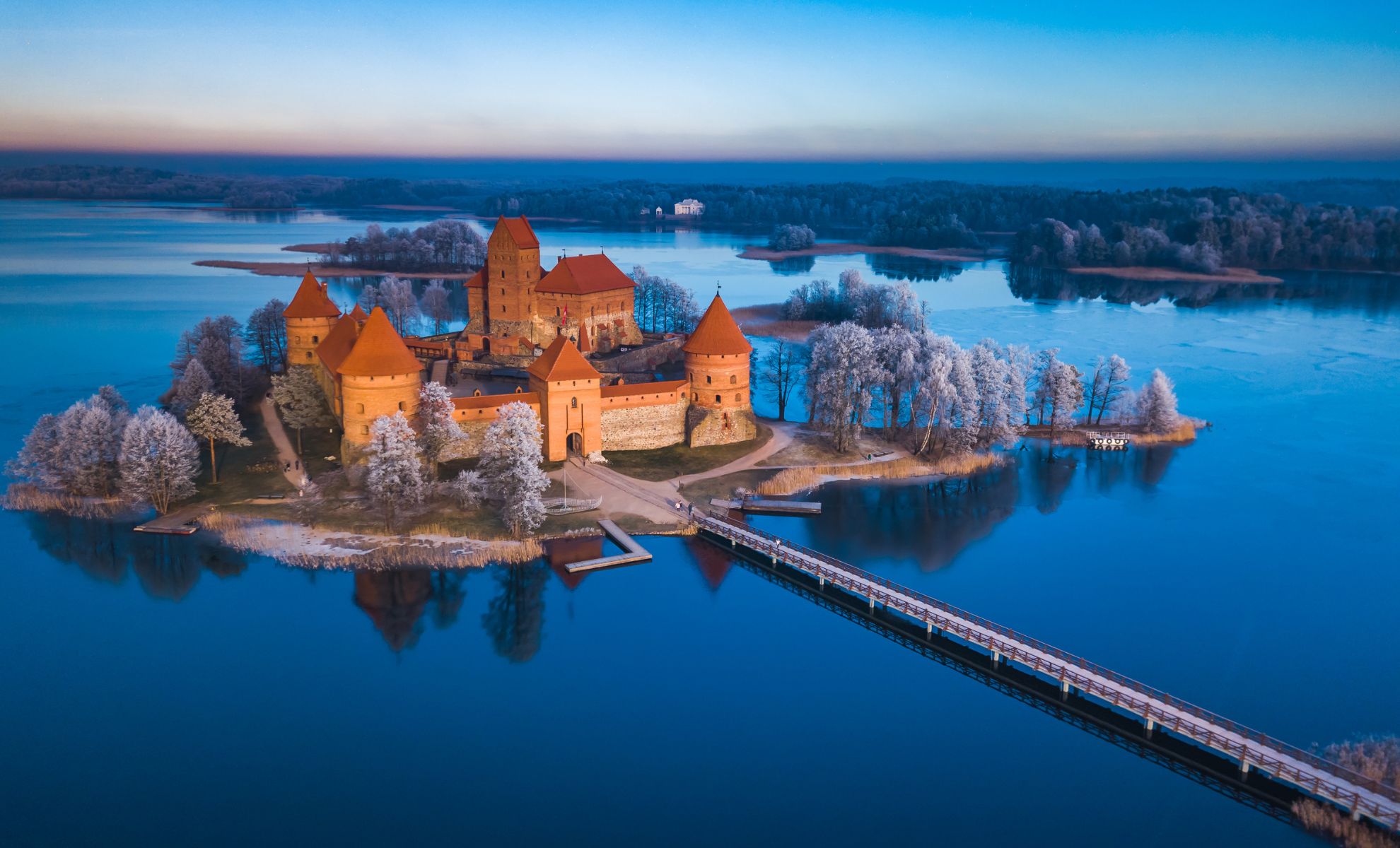 Le château de la ville de Trakai , Lituanie