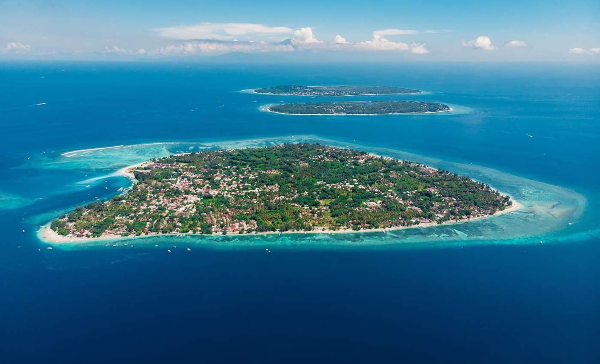 Les trois îles Gili en Indonésie