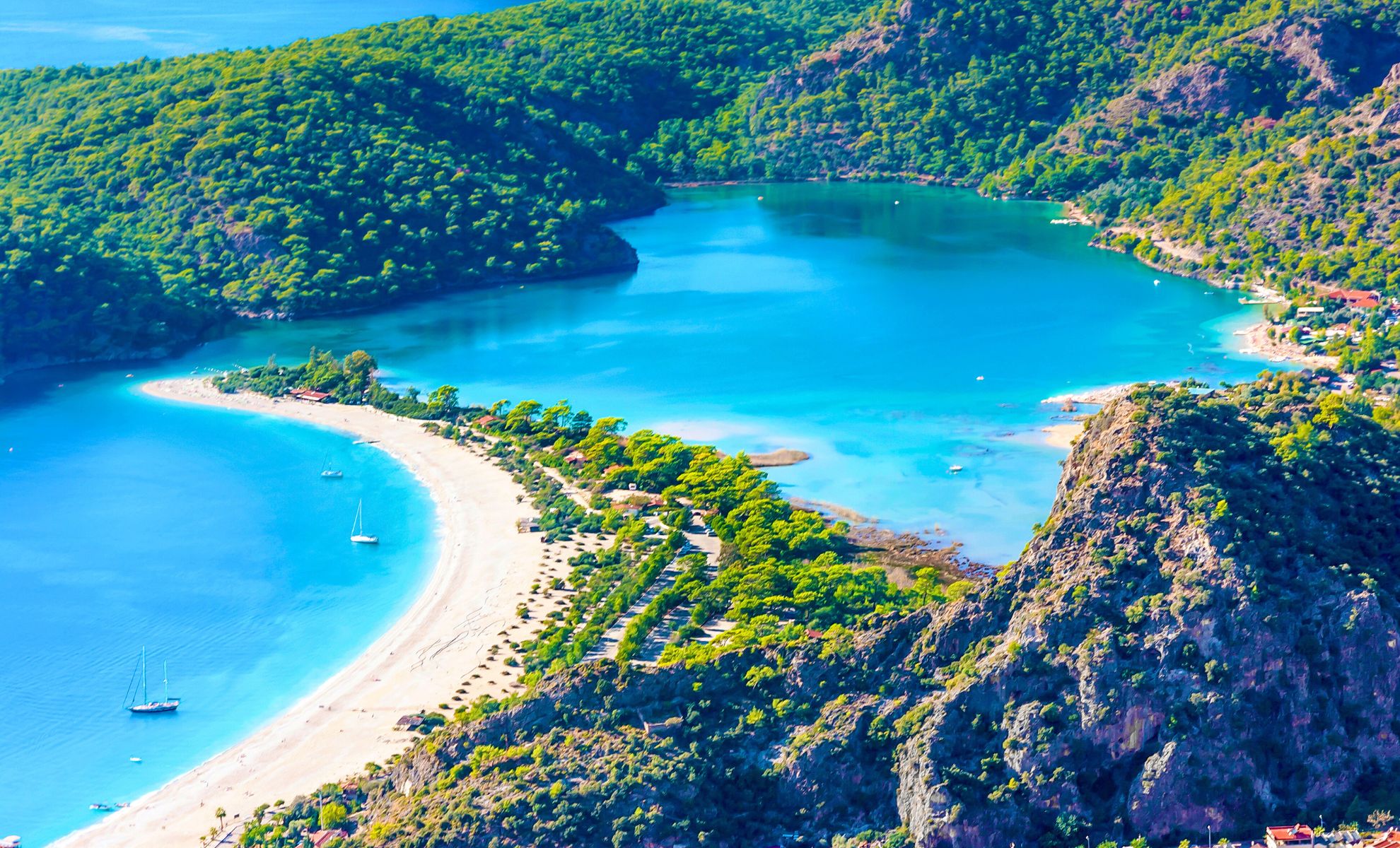 Vue panoramique sur la plage Ölüdeniz , Turquie