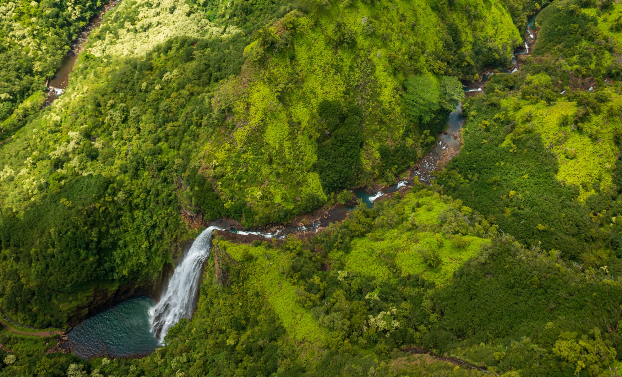 Les chutes de Manawaiopuna, Kauai, Hawaï