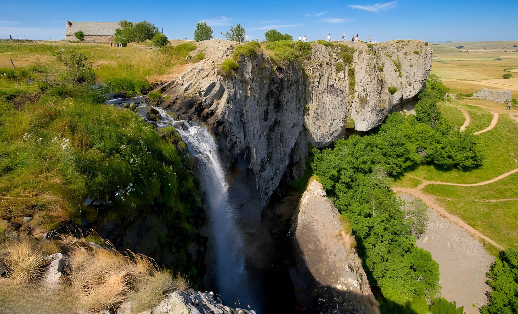 La cascade du Déroc en Lozère, France