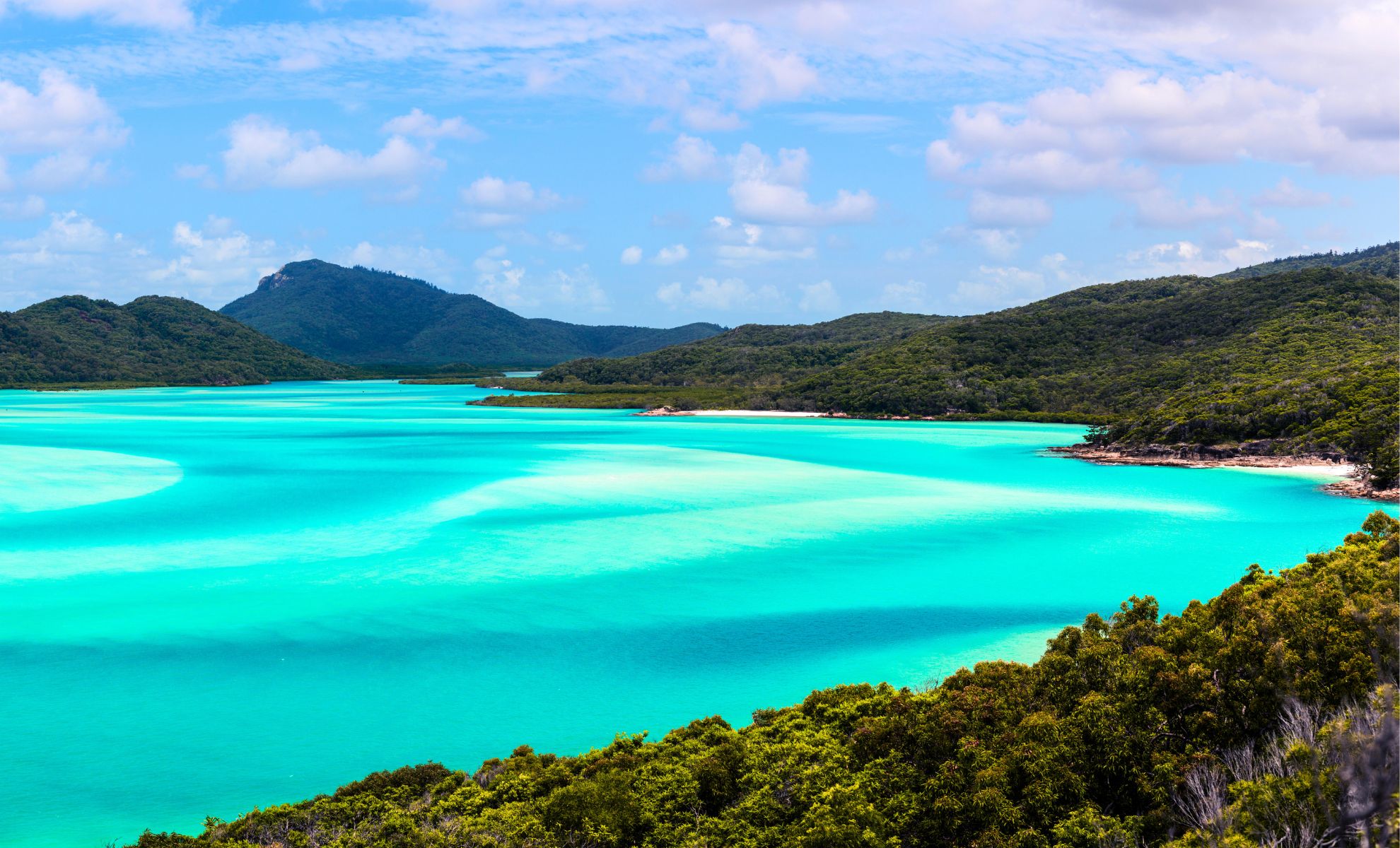 La plage Whitehaven, Queensland, Australie