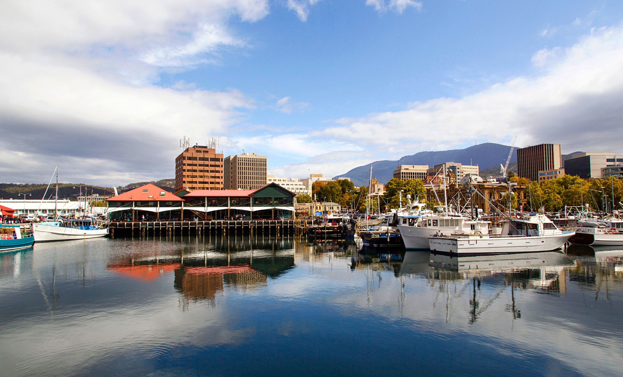 La ville de Hobart, capitale de la Tasmanie, Australie