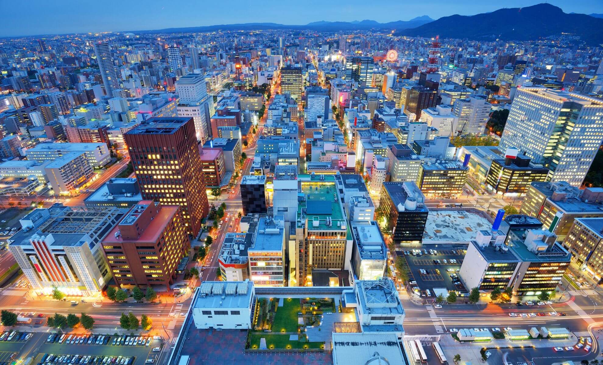 La ville de Sapporo, Hokkaido, Japon