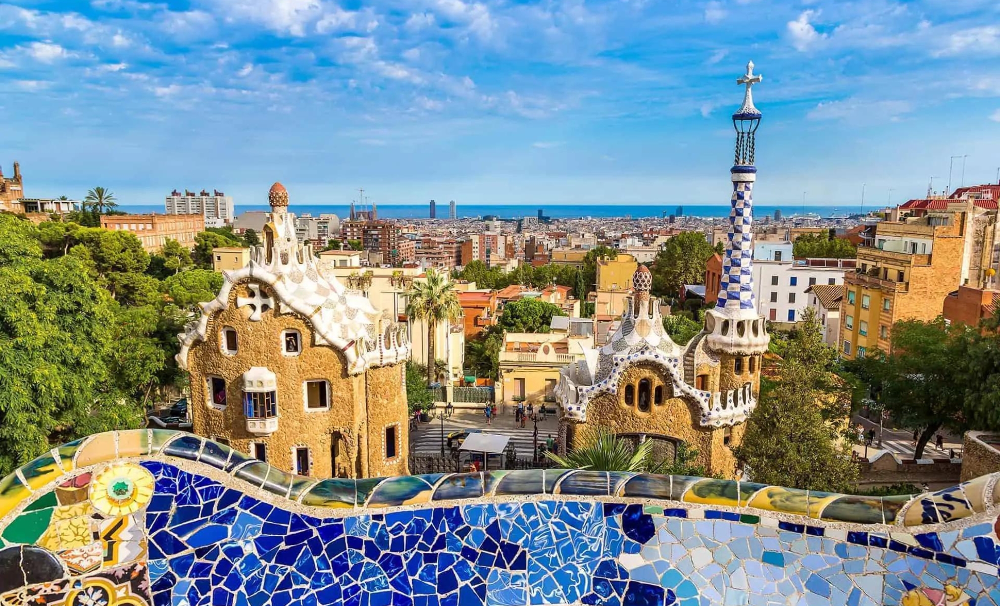 Le parc Güell à Barcelone en Espagne