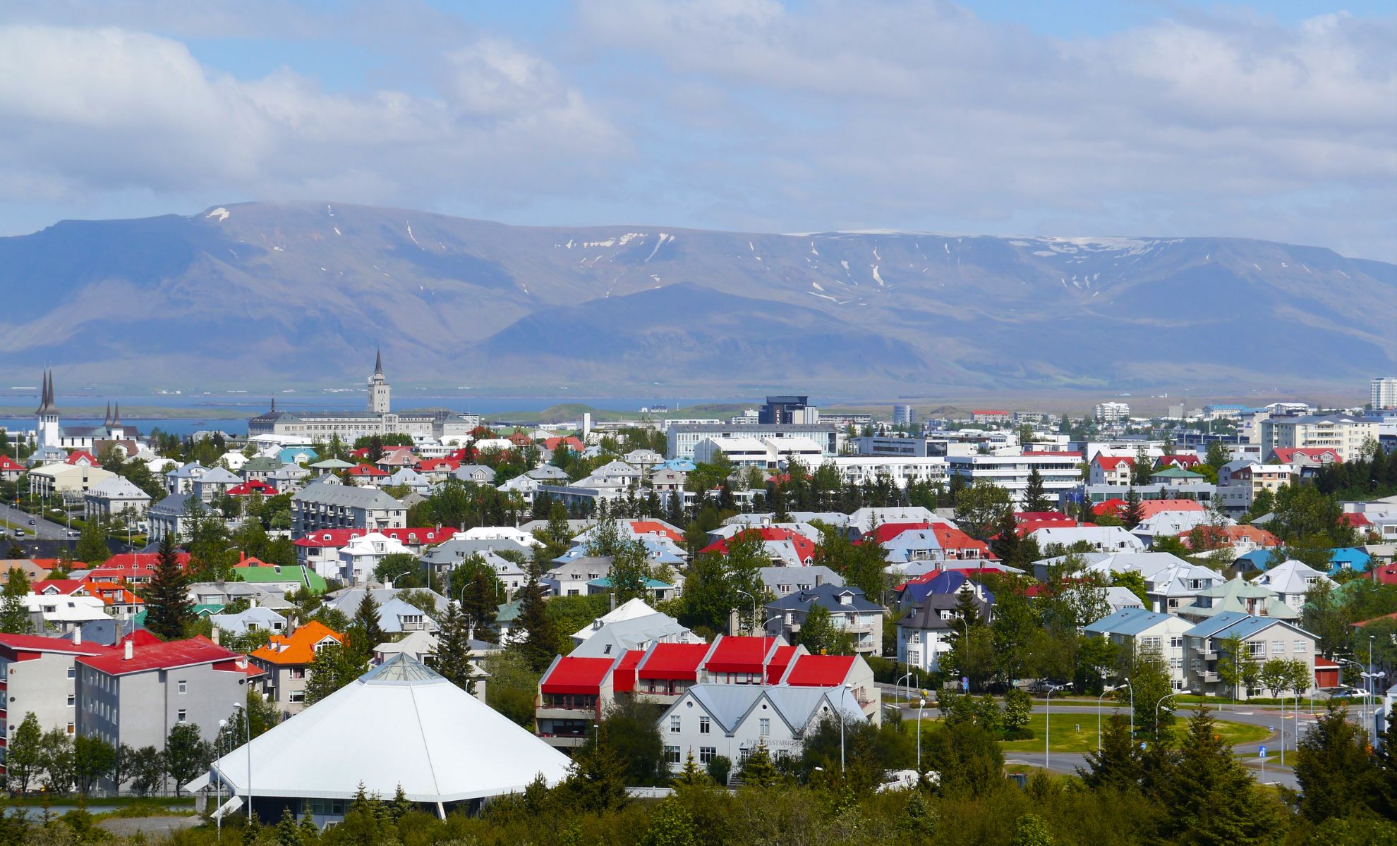 Le quartier Hlíðar, Reykjavik, Islande