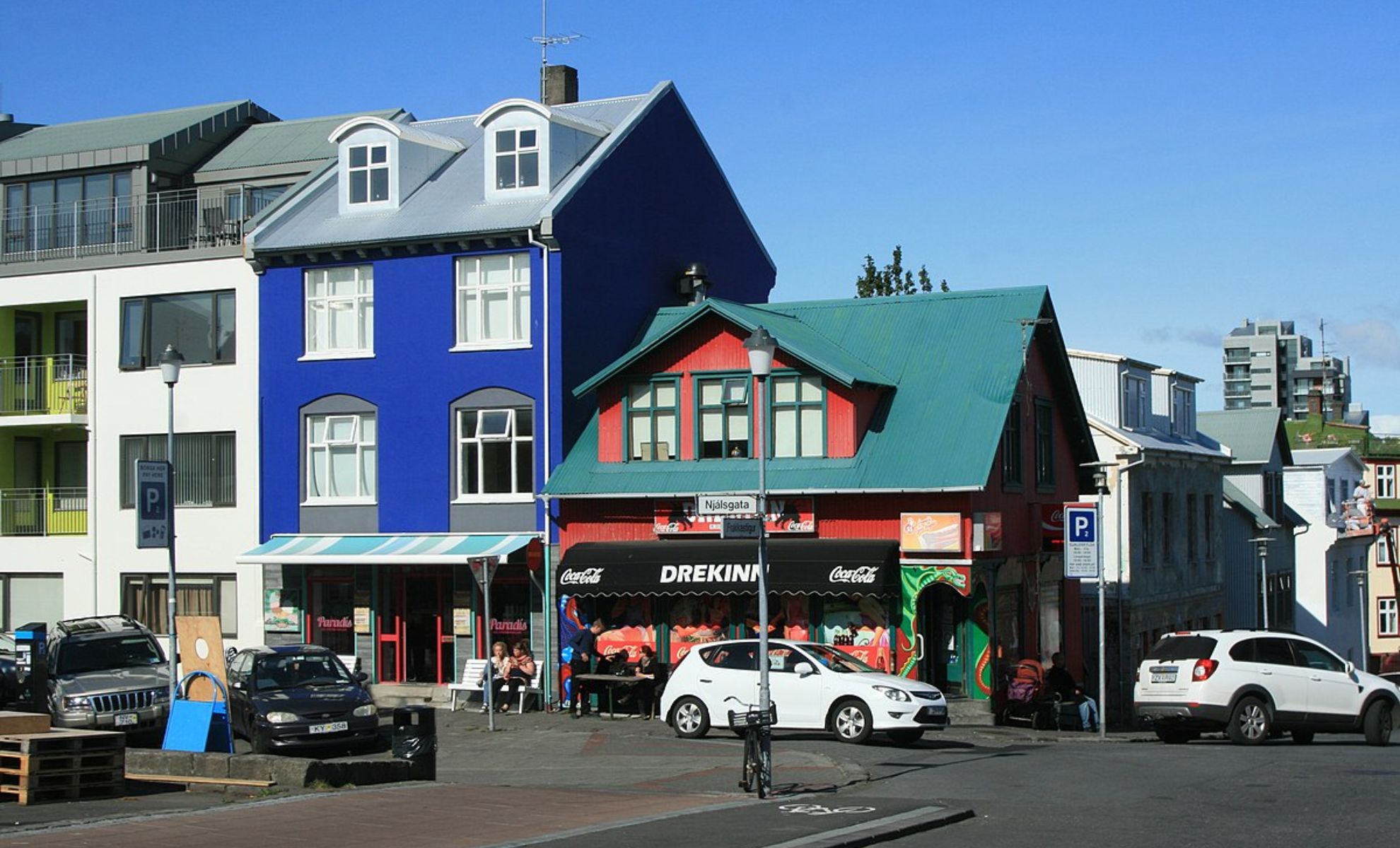Le quartier Miðborg, Reykjavik, Islande