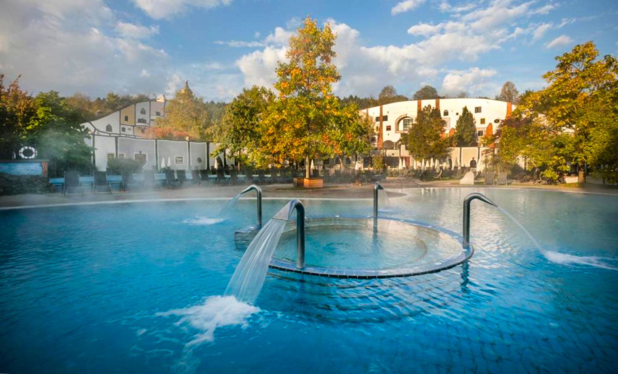 Les bains chauffés de Rogner Bad Blumau, Autriche