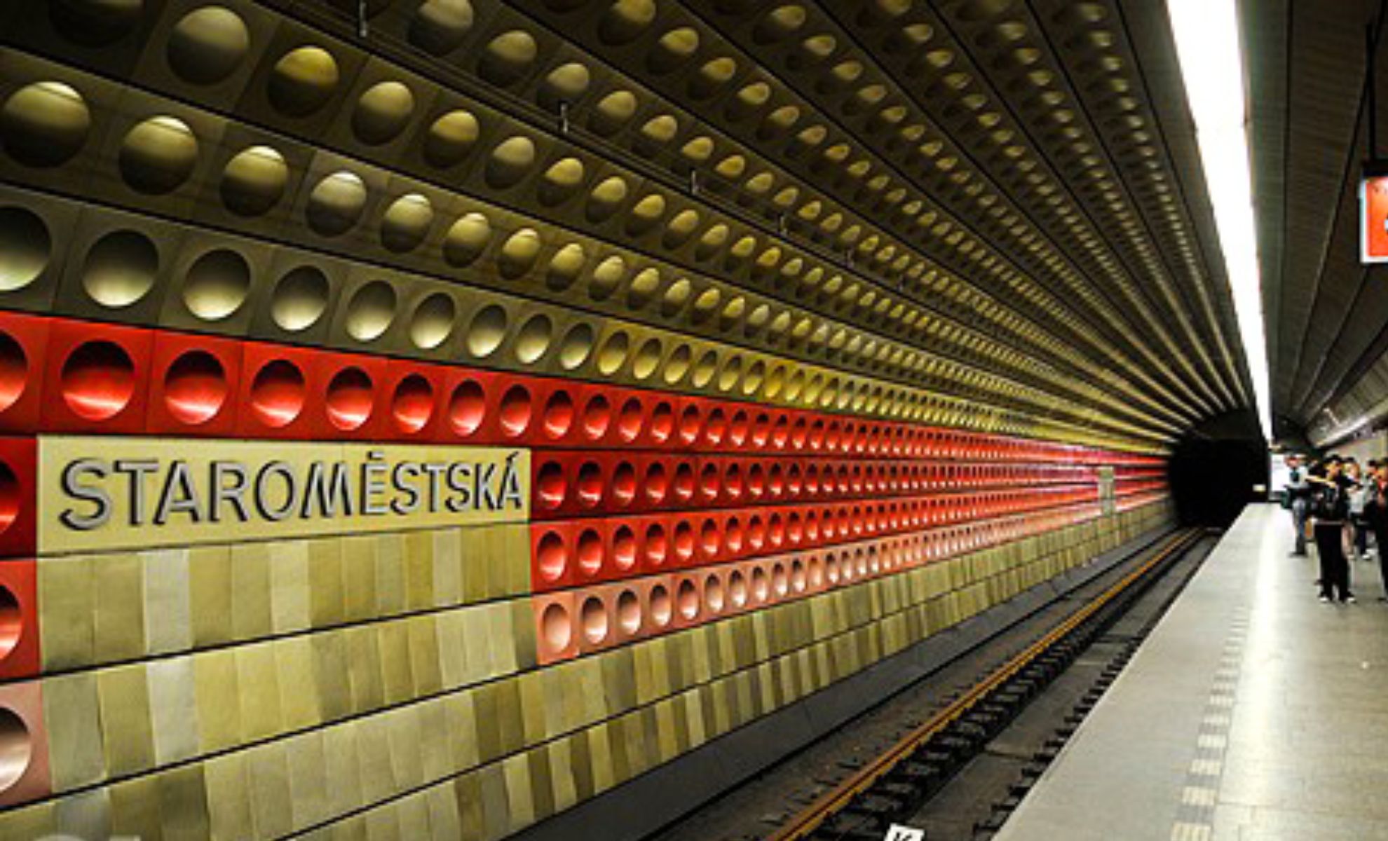 La station de métro Staroměstská, Prague, République tchèque