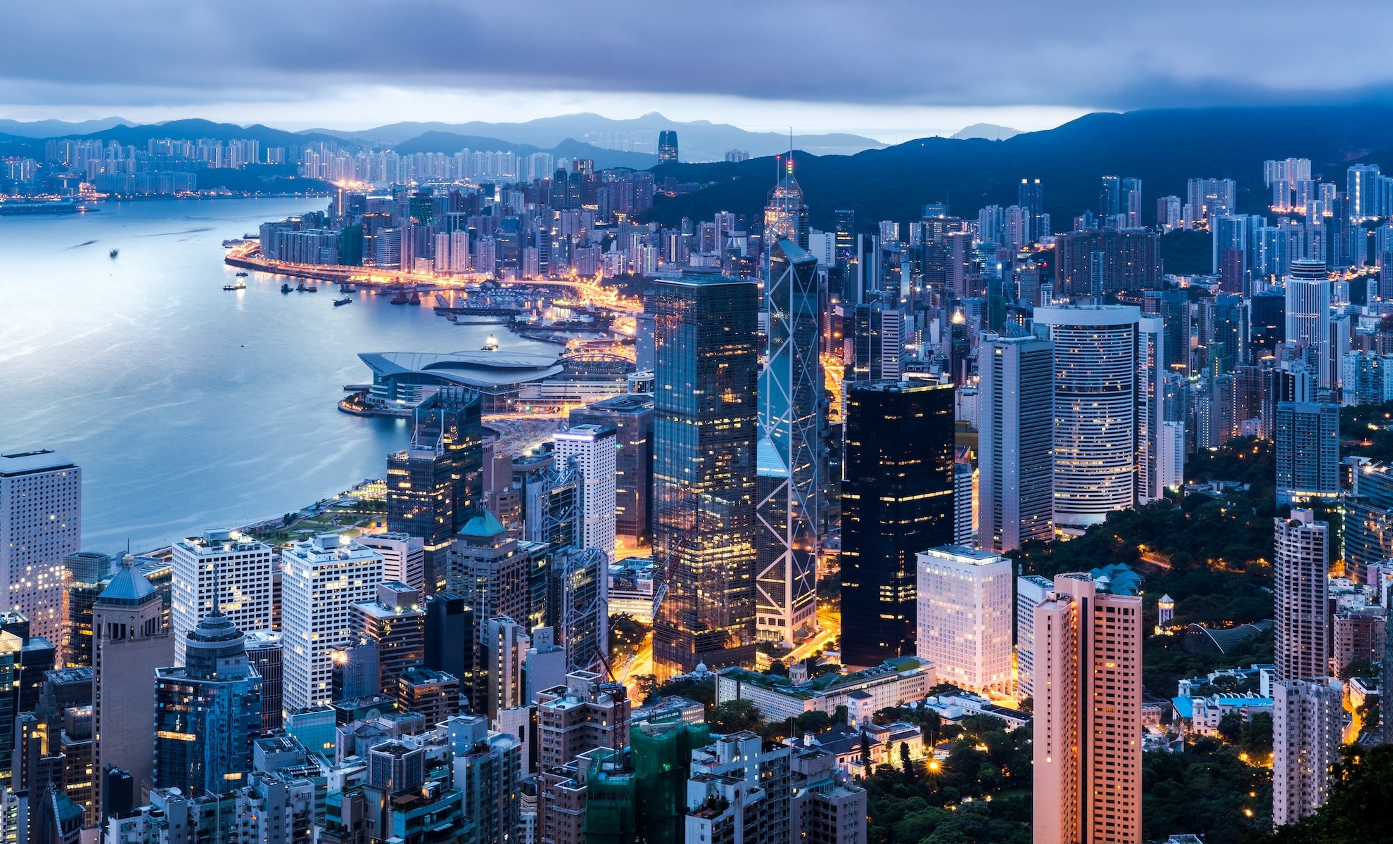La ville de Hong Kong en Chine
