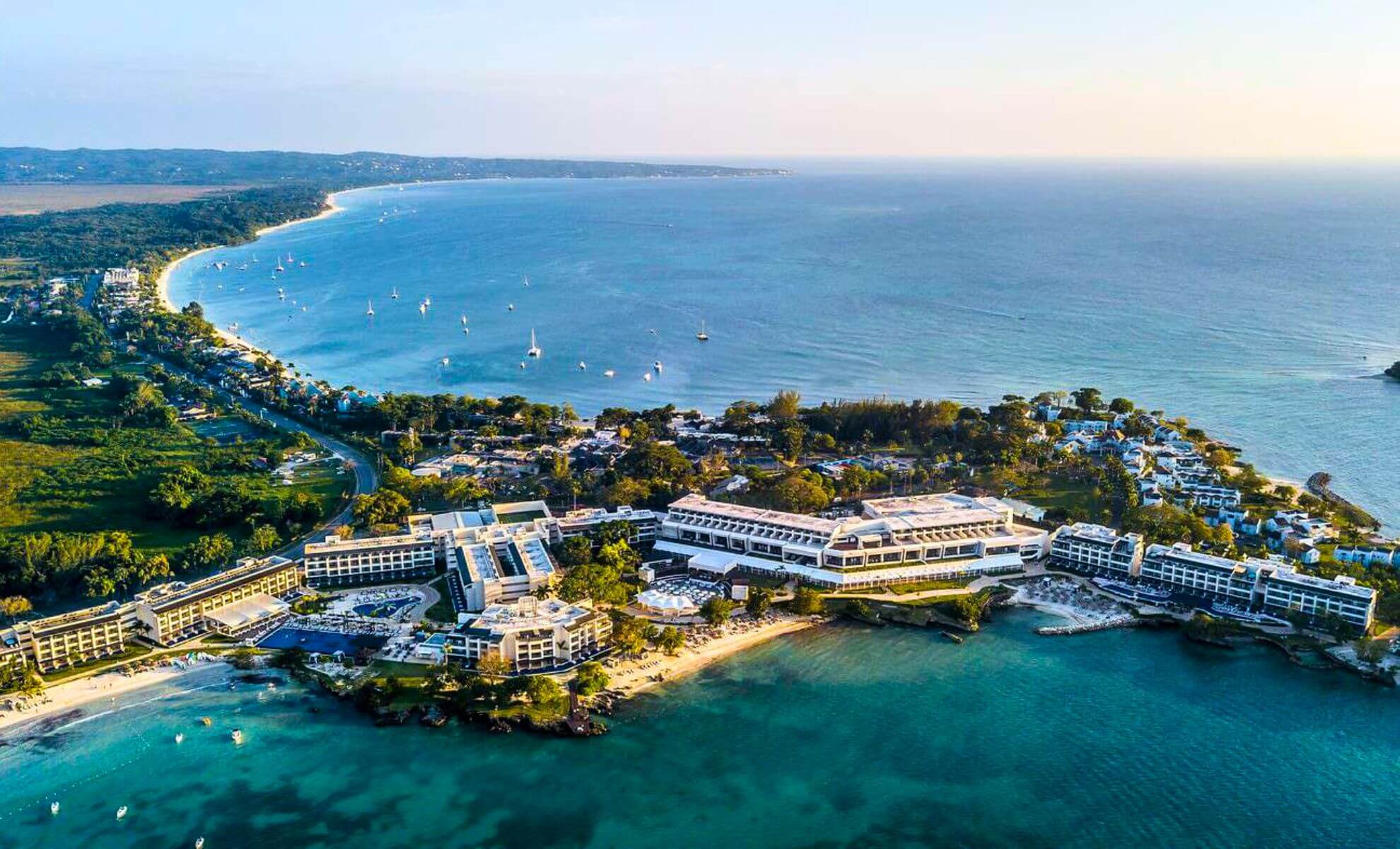 La ville de Negril, Jamaïque