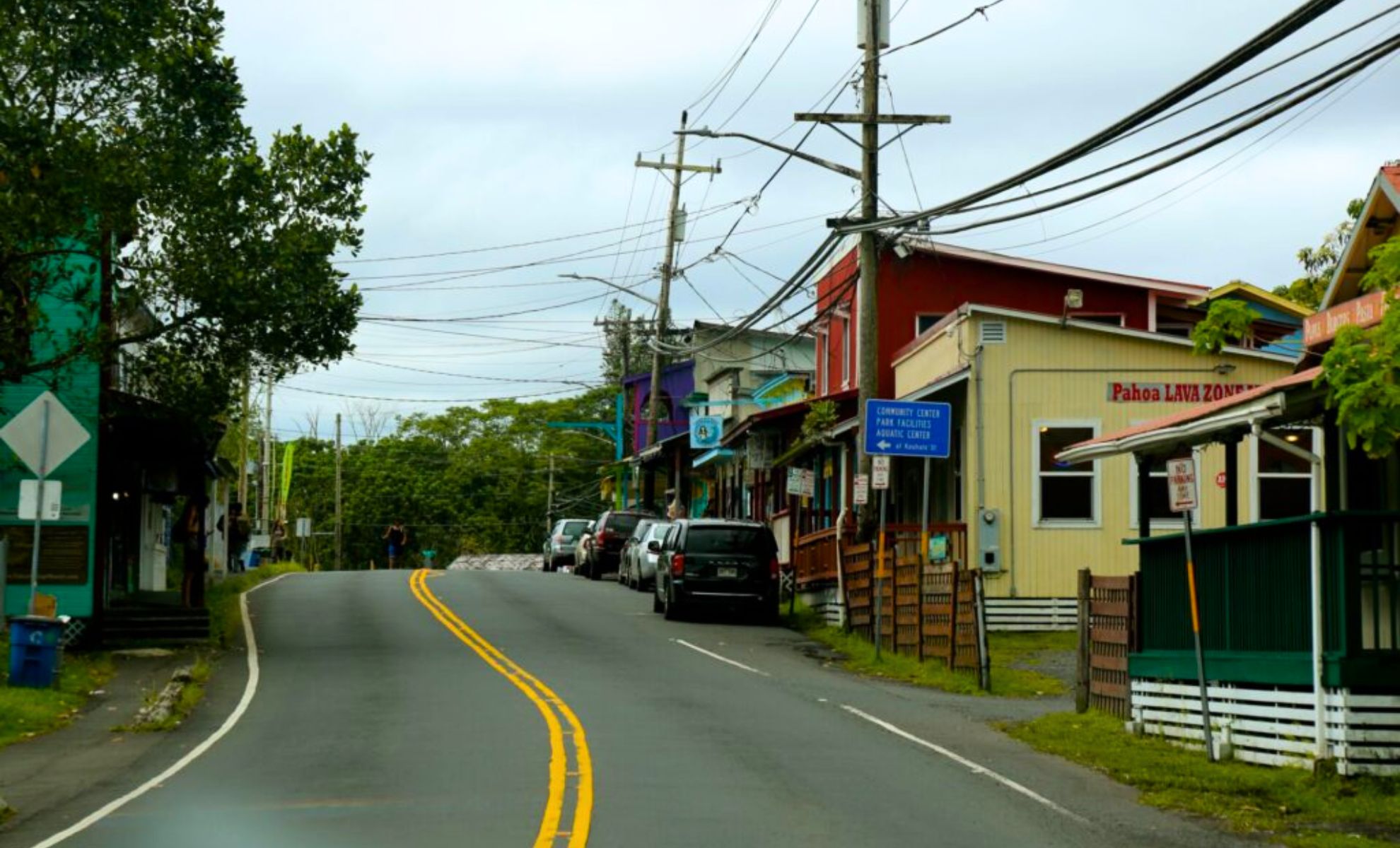 La ville de Pahoa, Hawaï