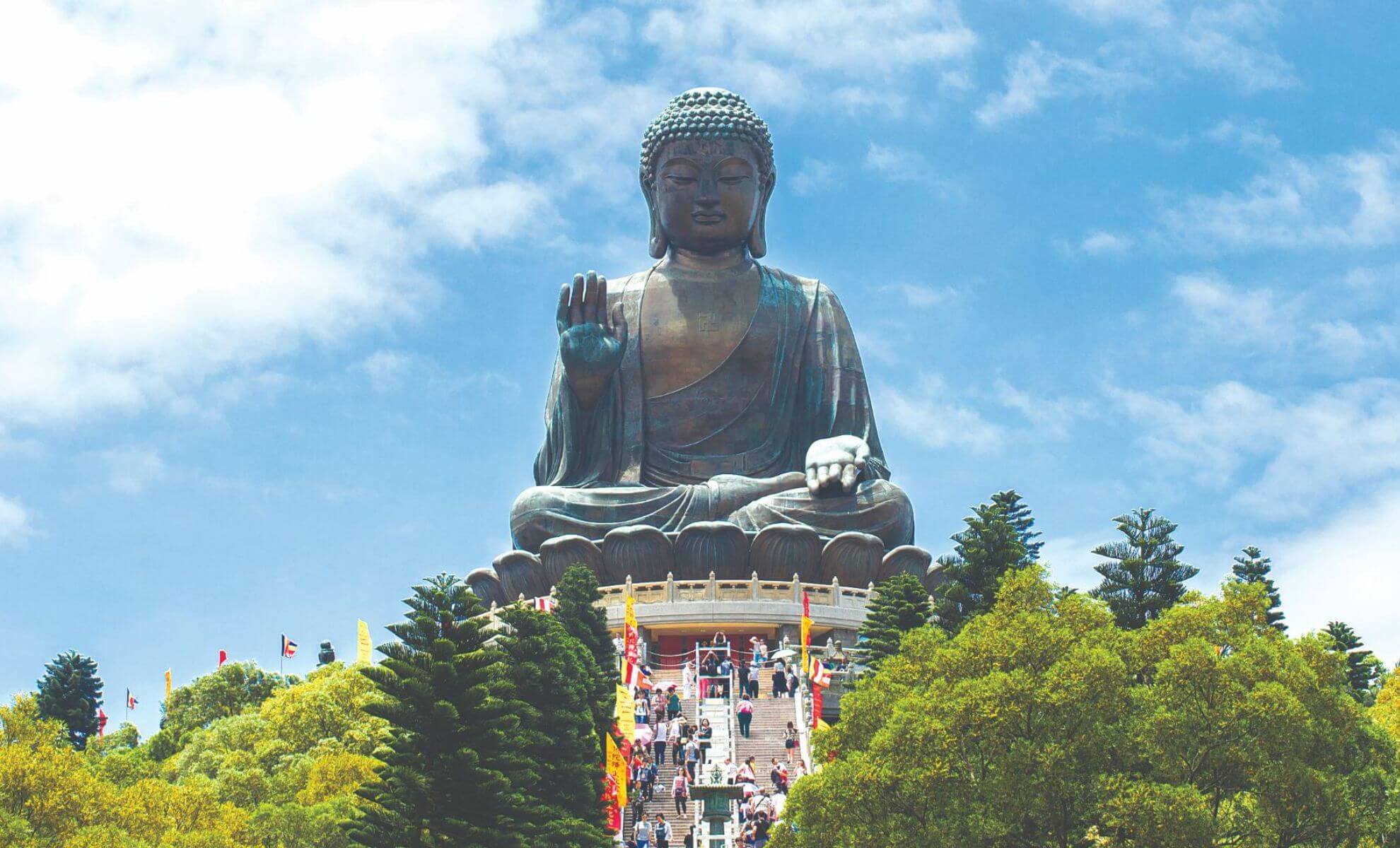 Le Bouddha de Tian Tan sur l’île de Lantau, Hong Kong