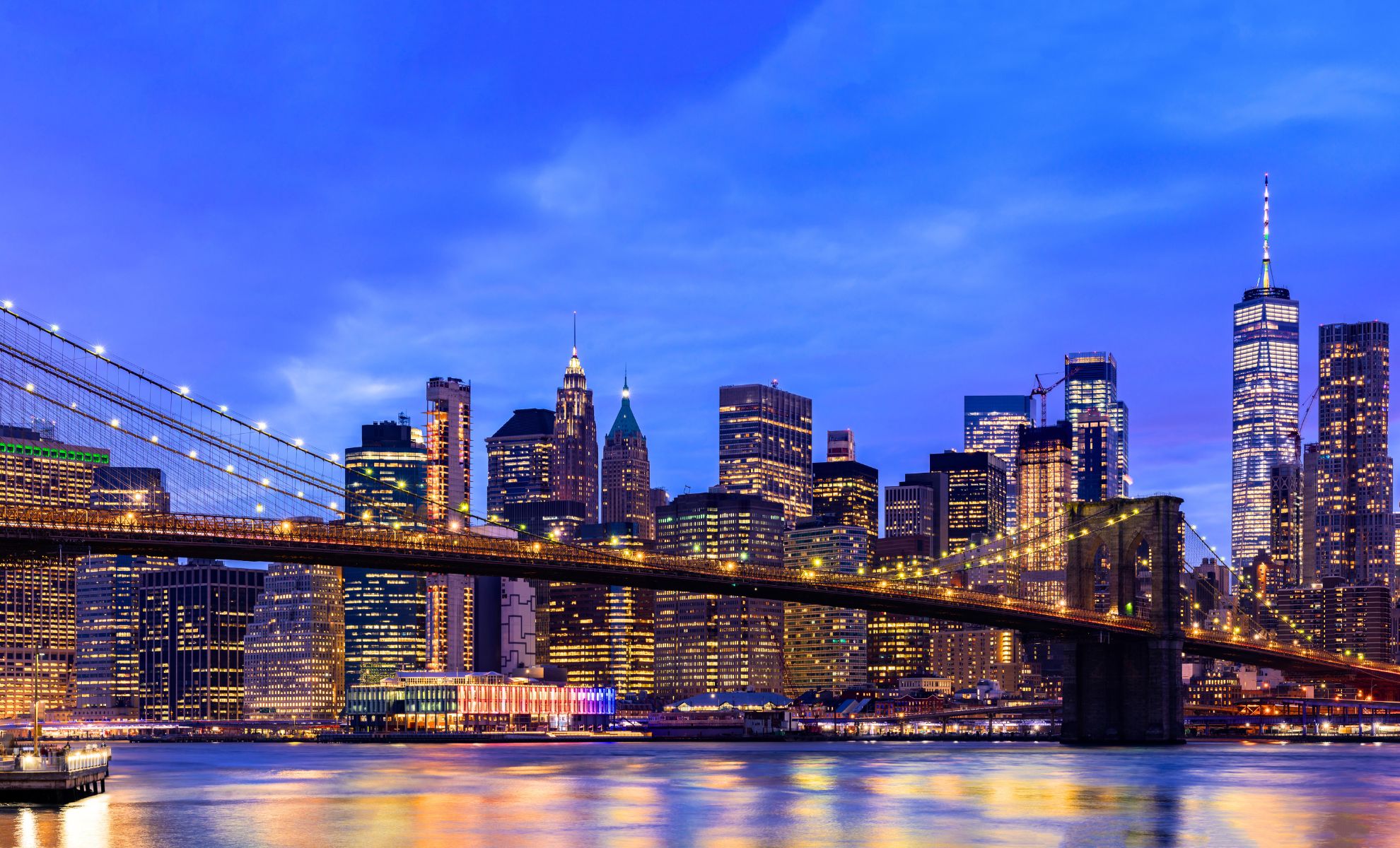 Le pont de Brooklyn à New York, États-Unis