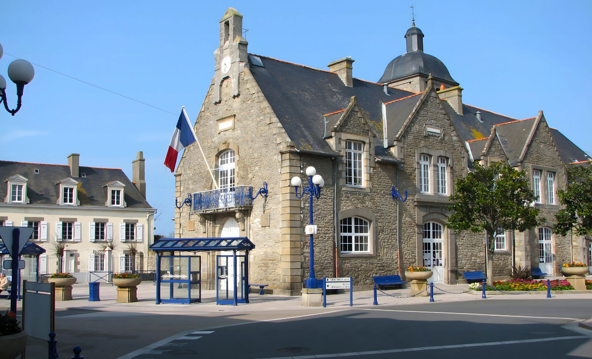 Le quartier résidentiel de Paramé, Saint-Malo, France